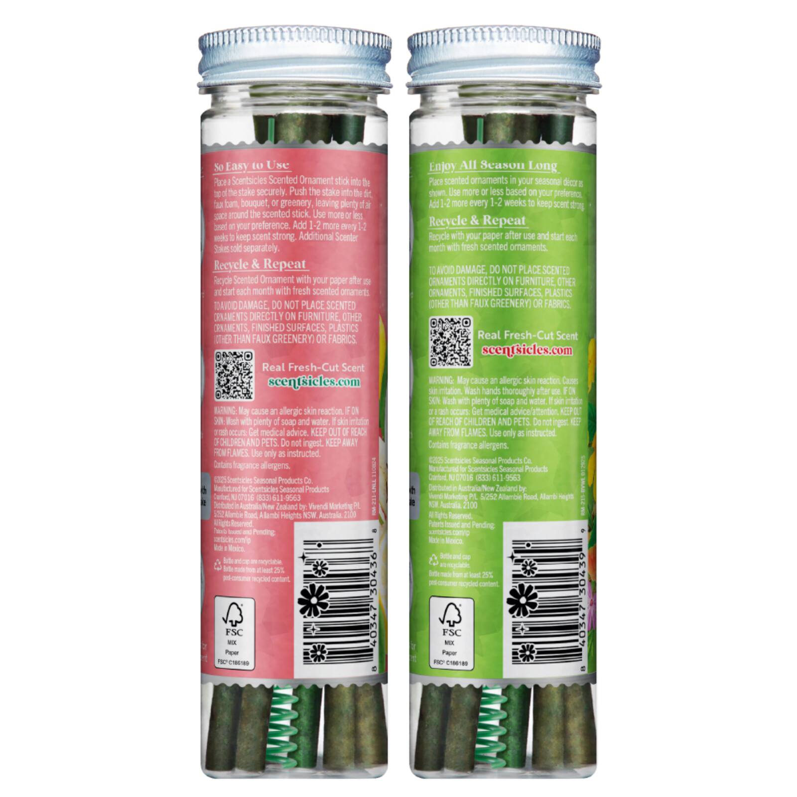 Scentsicles Stick Lemon 'n Lilies and Berryvines & Wildflowers, 2 pack of 6