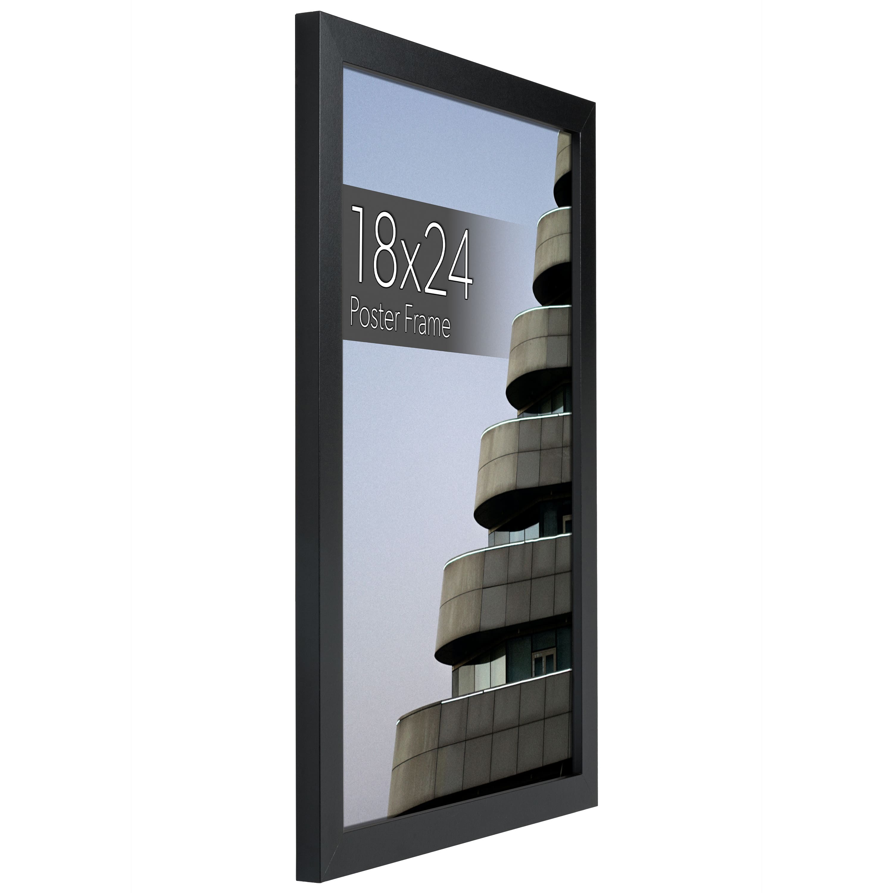 WallsThatSpeak Vertically or Horizontally Hanging Black Picture Frame, 6ct.