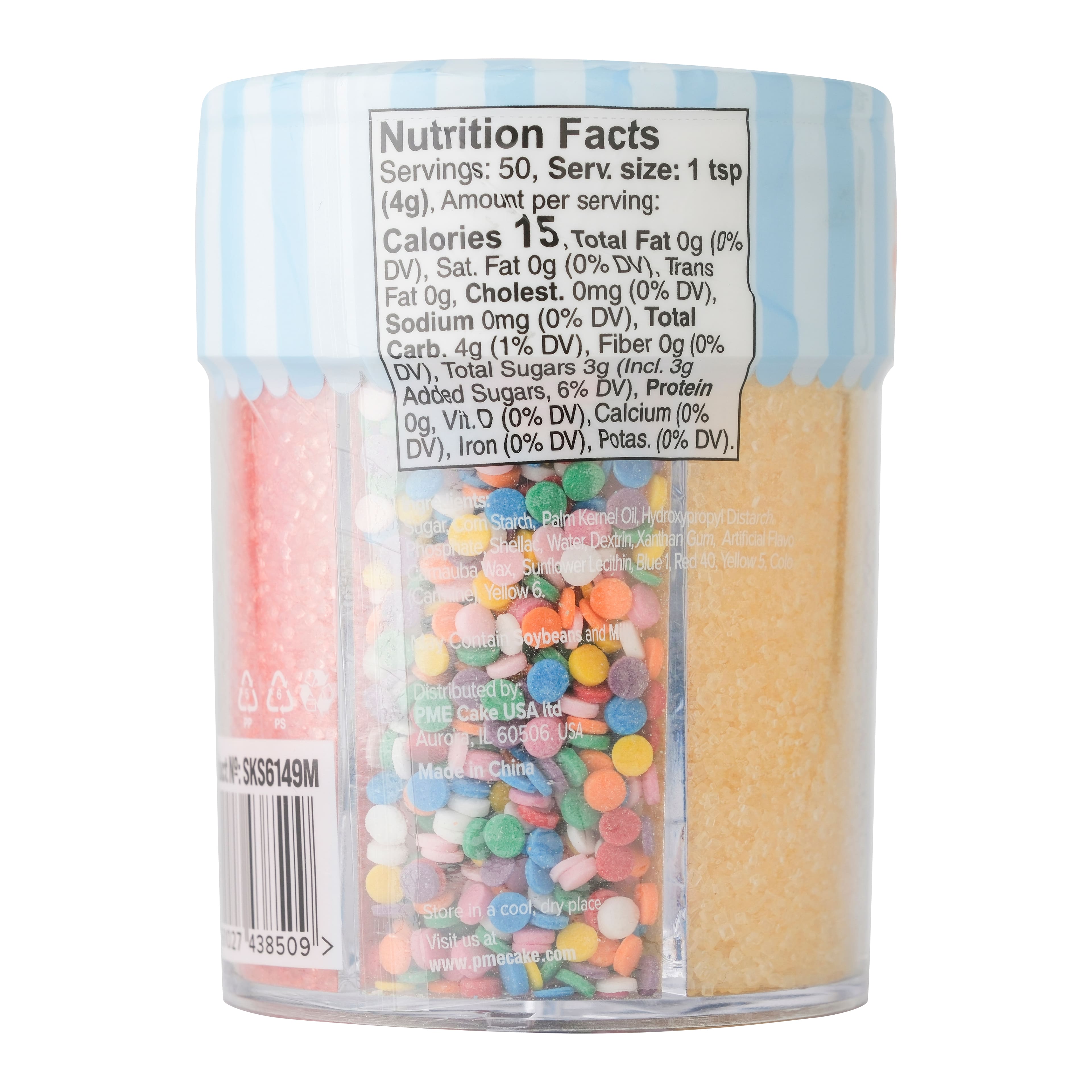 PME Cake Sweet Street&#xAE; Primary Rainbow Sprinkle Mix