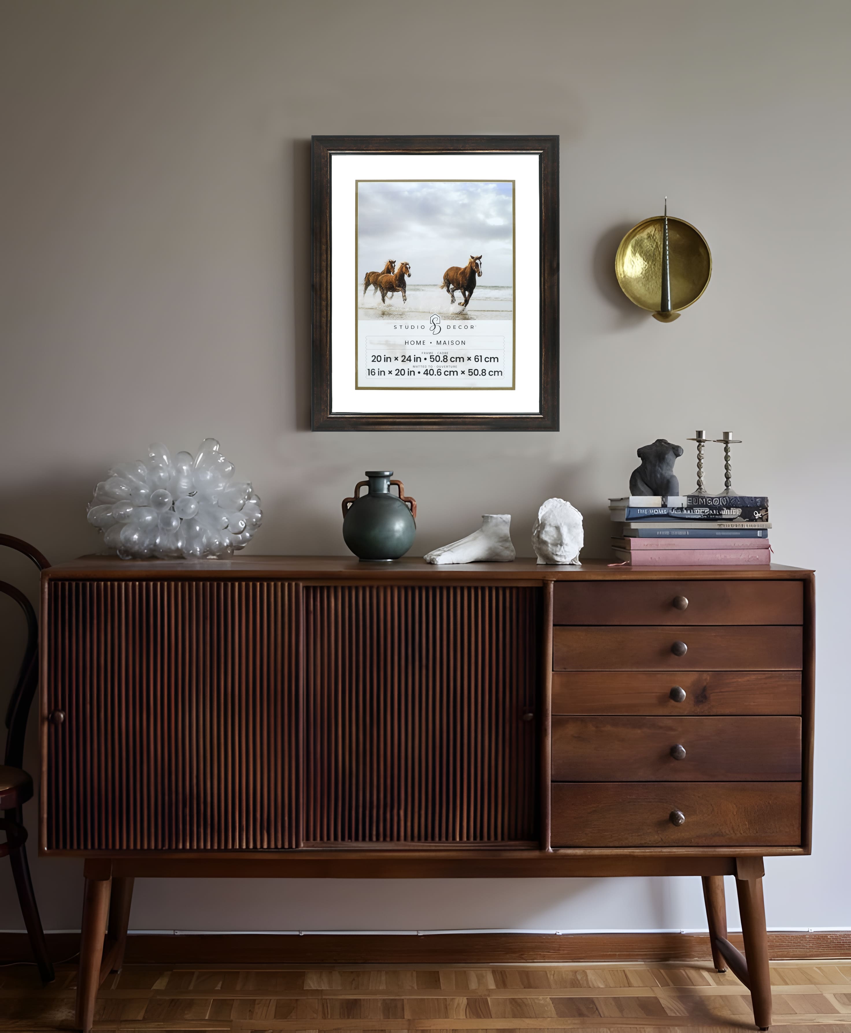 Cadre bronze avec passe-partout, Collection maison de Studio D&#xE9;cor