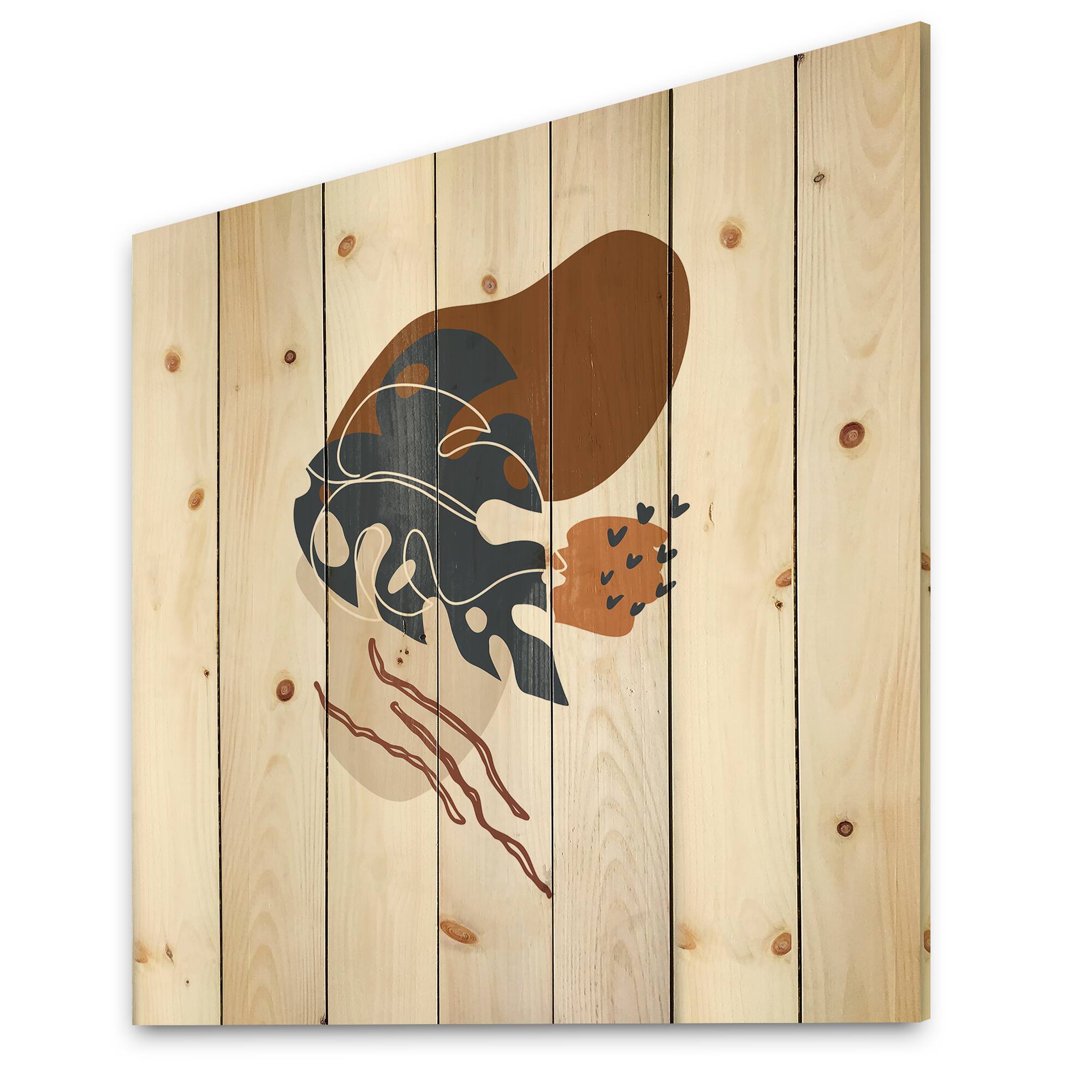 Designart - Elementary Shapes With Abstract Flowers Plants III