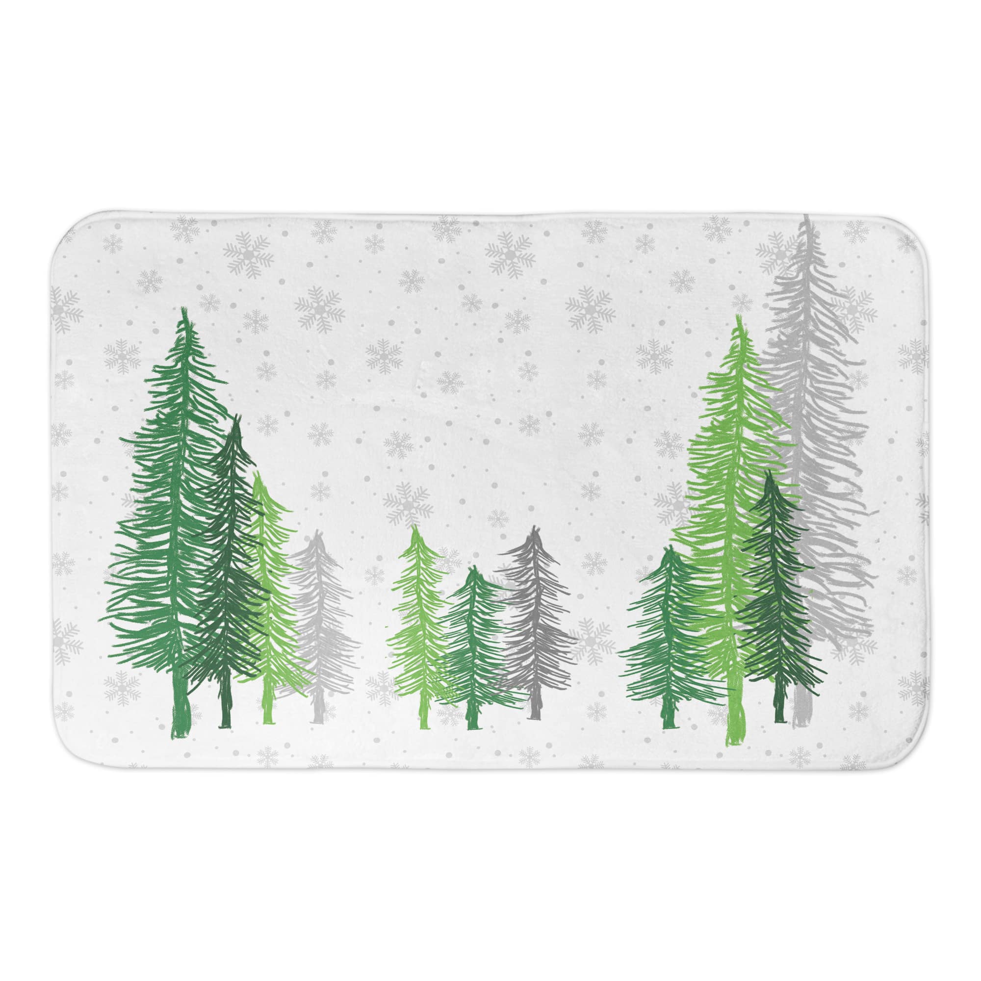 Designs Direct Merry Christmas Forest 34&#x22; x 21&#x22; Bath Mat