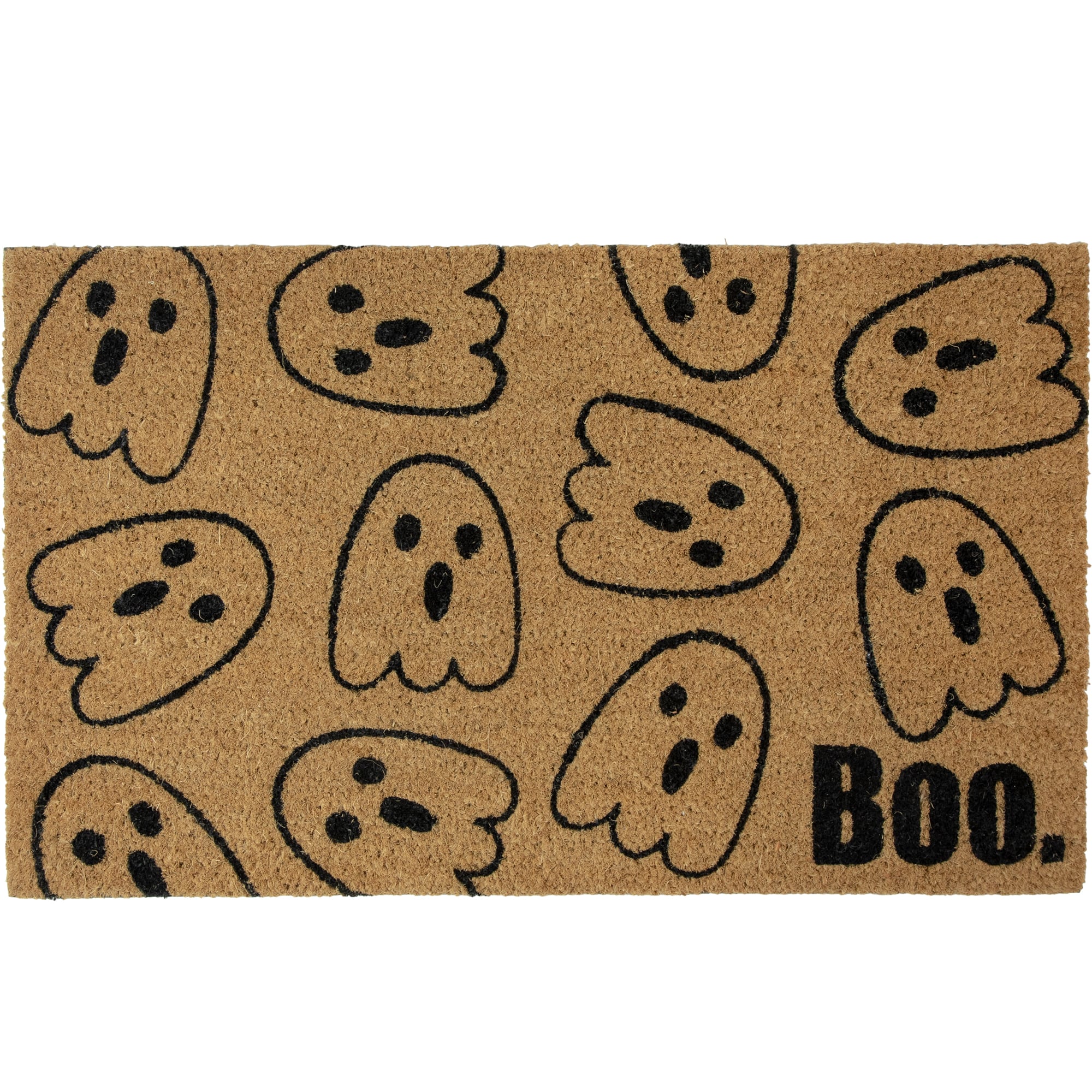 Natural Coir Boo with Ghosts Halloween Doormat