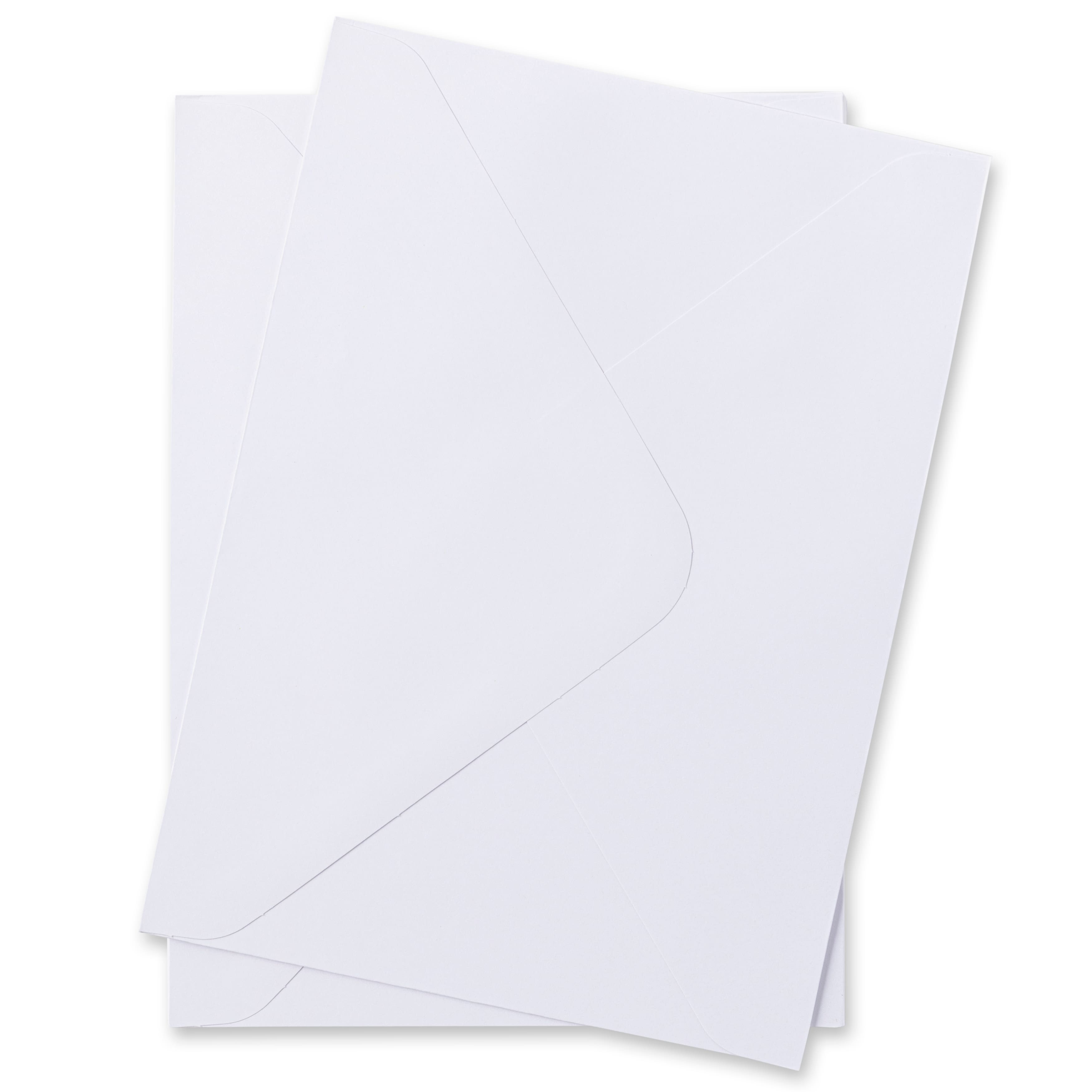32lb/80lb Text Baby Showers Square Flap 120 GSM Graduations Peel 5 ¼ x 7 ¼ inches Press & Self Seal for 5x7 Cards - Perfect for Weddings 55 5x7 White Invitation Envelopes A7 - 