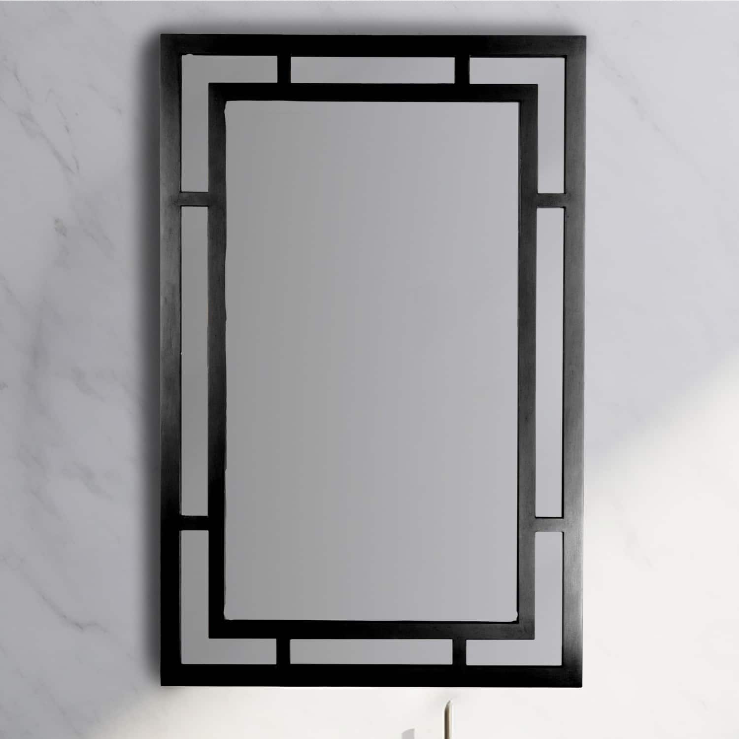 Hello Honey® 40" Geometric Art Deco Glass Wall Mirror