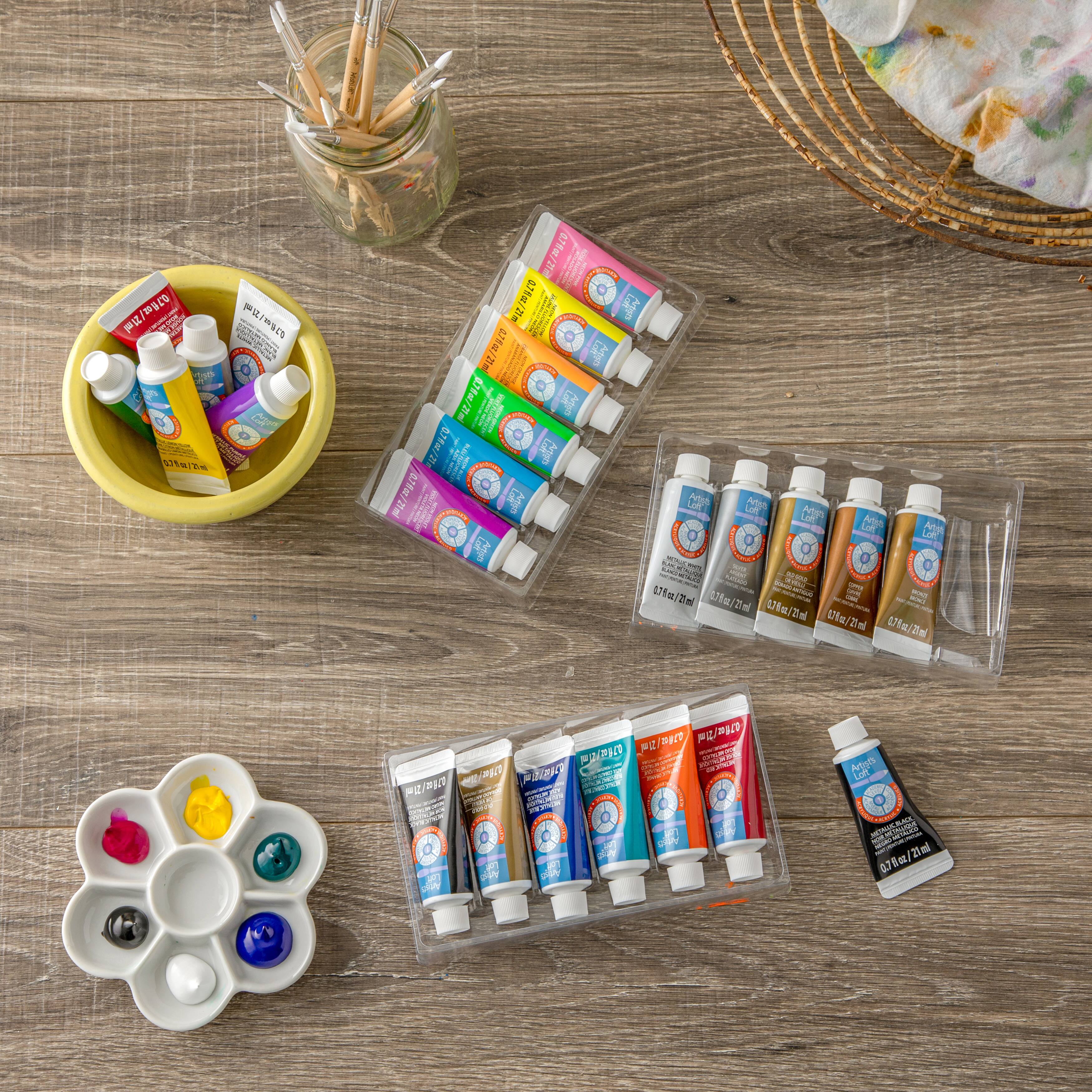 Metallic & Neon Acrylic Paint Set By Artist's Loft™