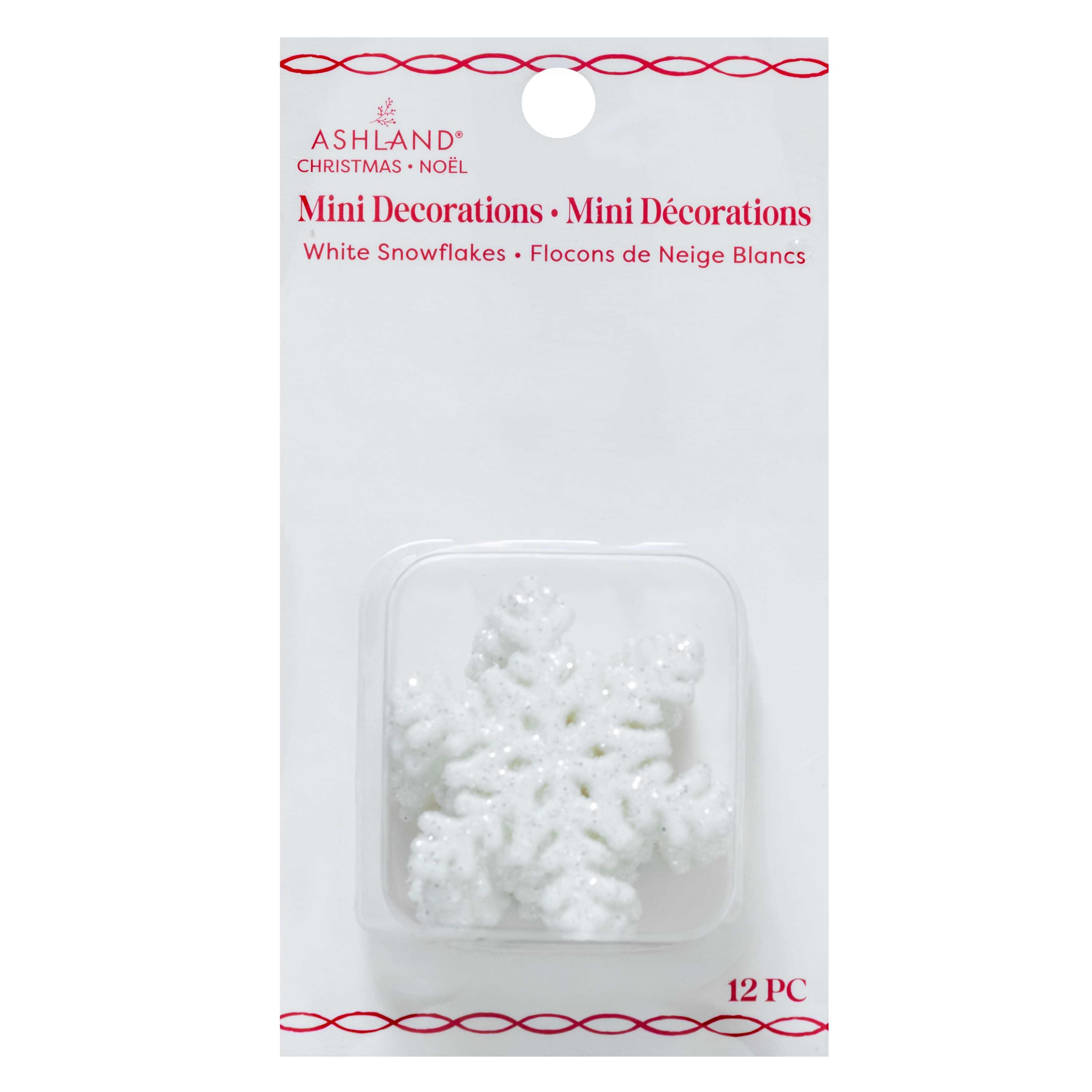 Mini White Snowflake Decorations, 12ct. by Ashland&#xAE;