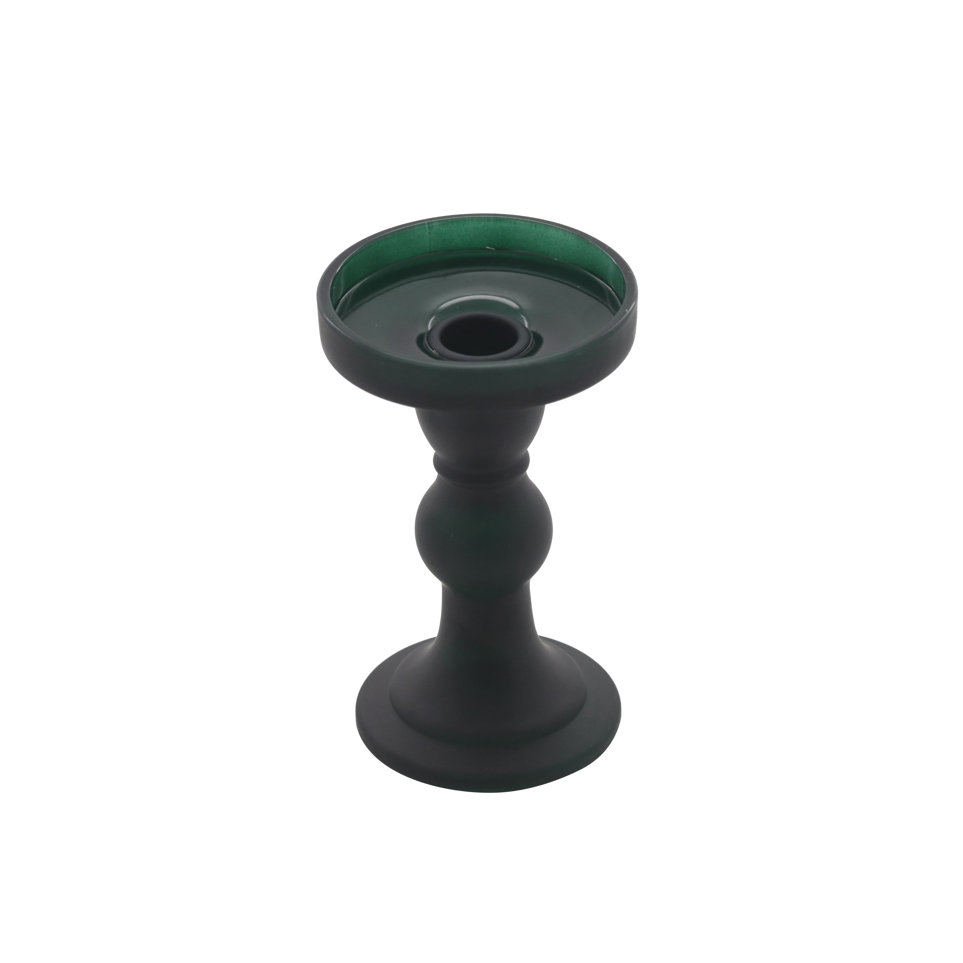 Medium Green Glass Candle Holder by Ashland&#xAE;