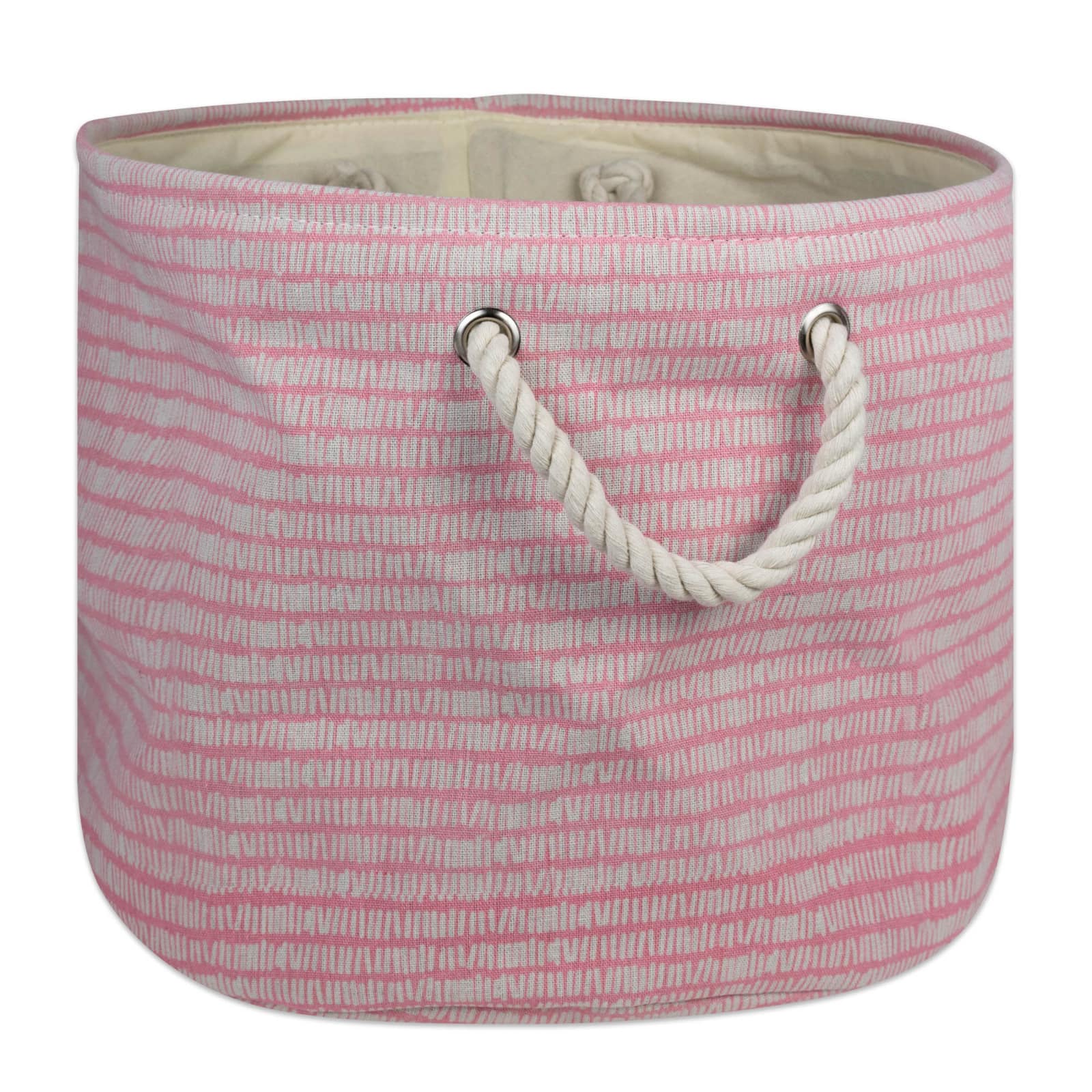 DII® Medium Round Pink Sorbet Keeping Score Polyester Bin