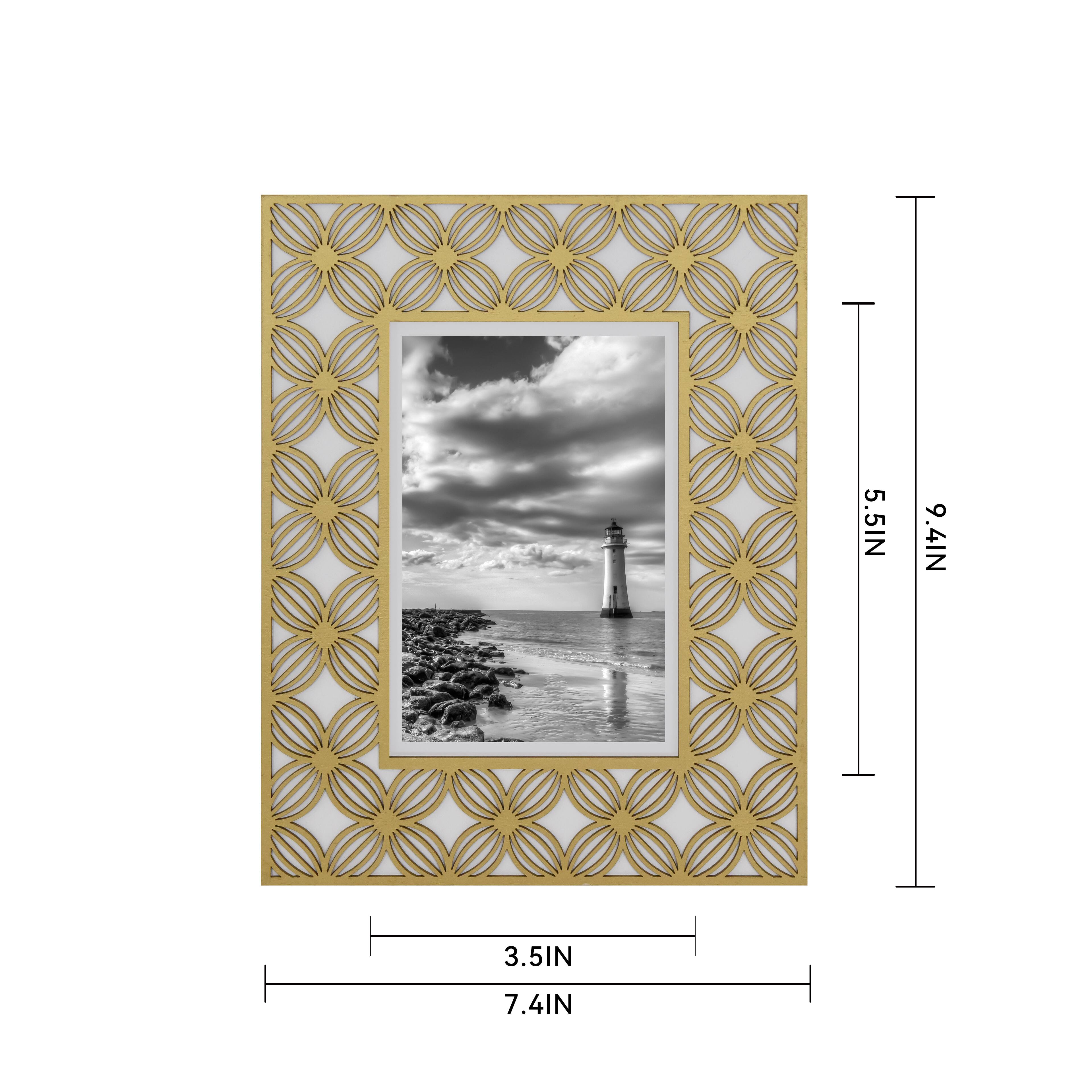 4&#x22; x 6&#x22; Gold Laser-Cut Frame by Studio D&#xE9;cor&#x2122; Treasured Finds
