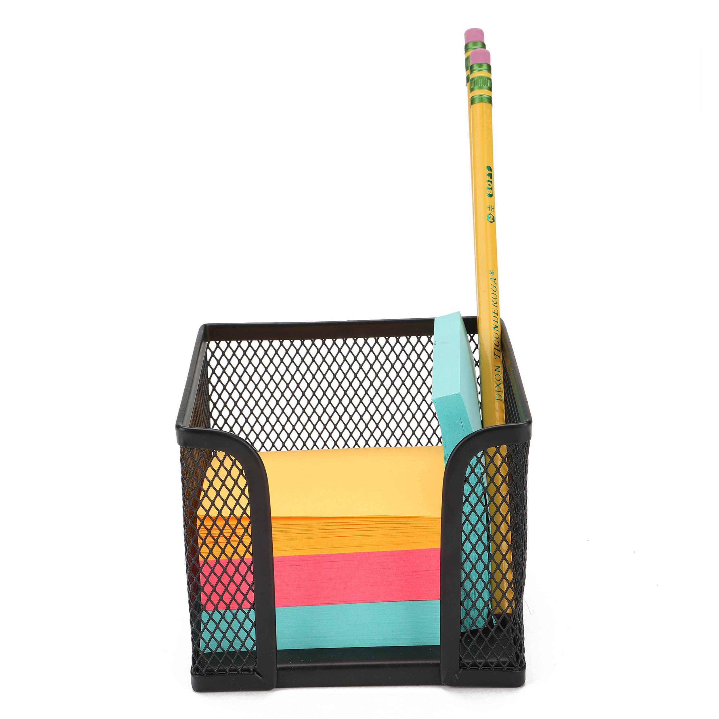 Mind Reader Black 2-Pack Metal Mesh Memo Pad Holder