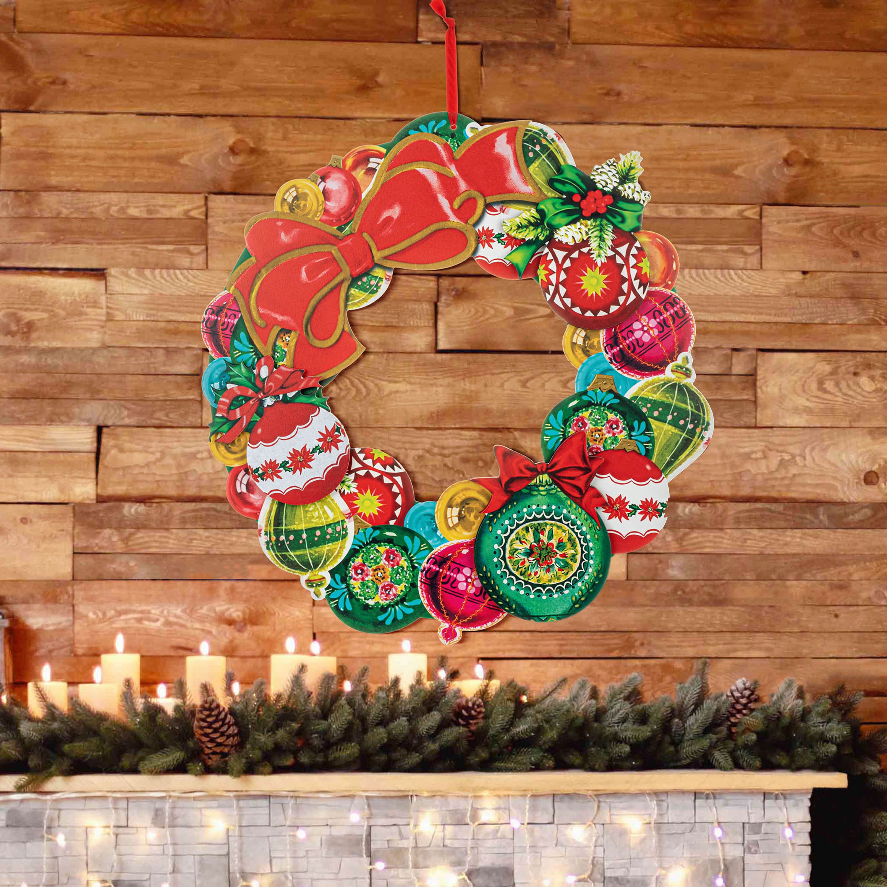 19&#x22; Vintage Ornament Wreath