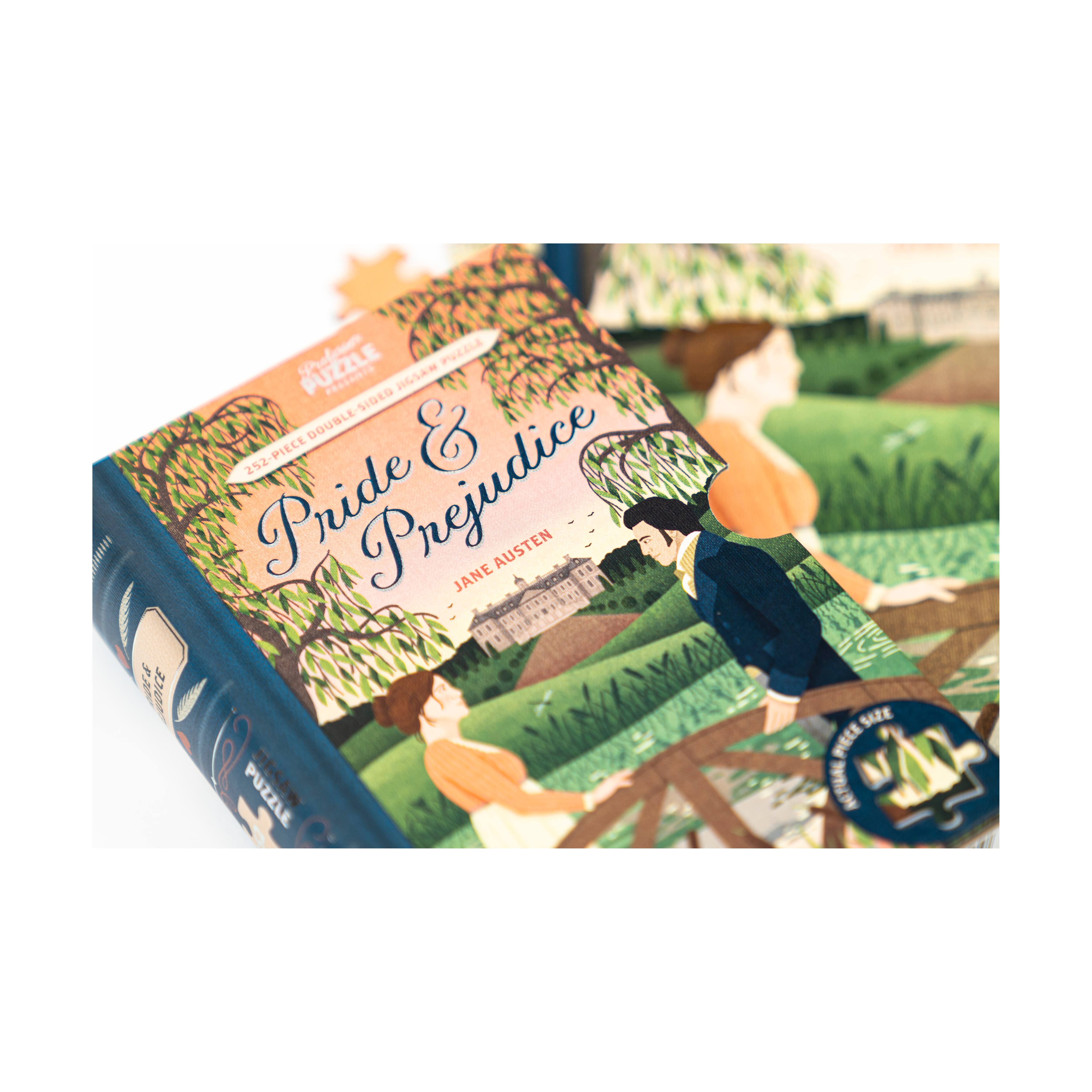 Jane Austen&#x27;s Pride &#x26; Prejudice Double-Sided Jigsaw Puzzle: 252 Pcs