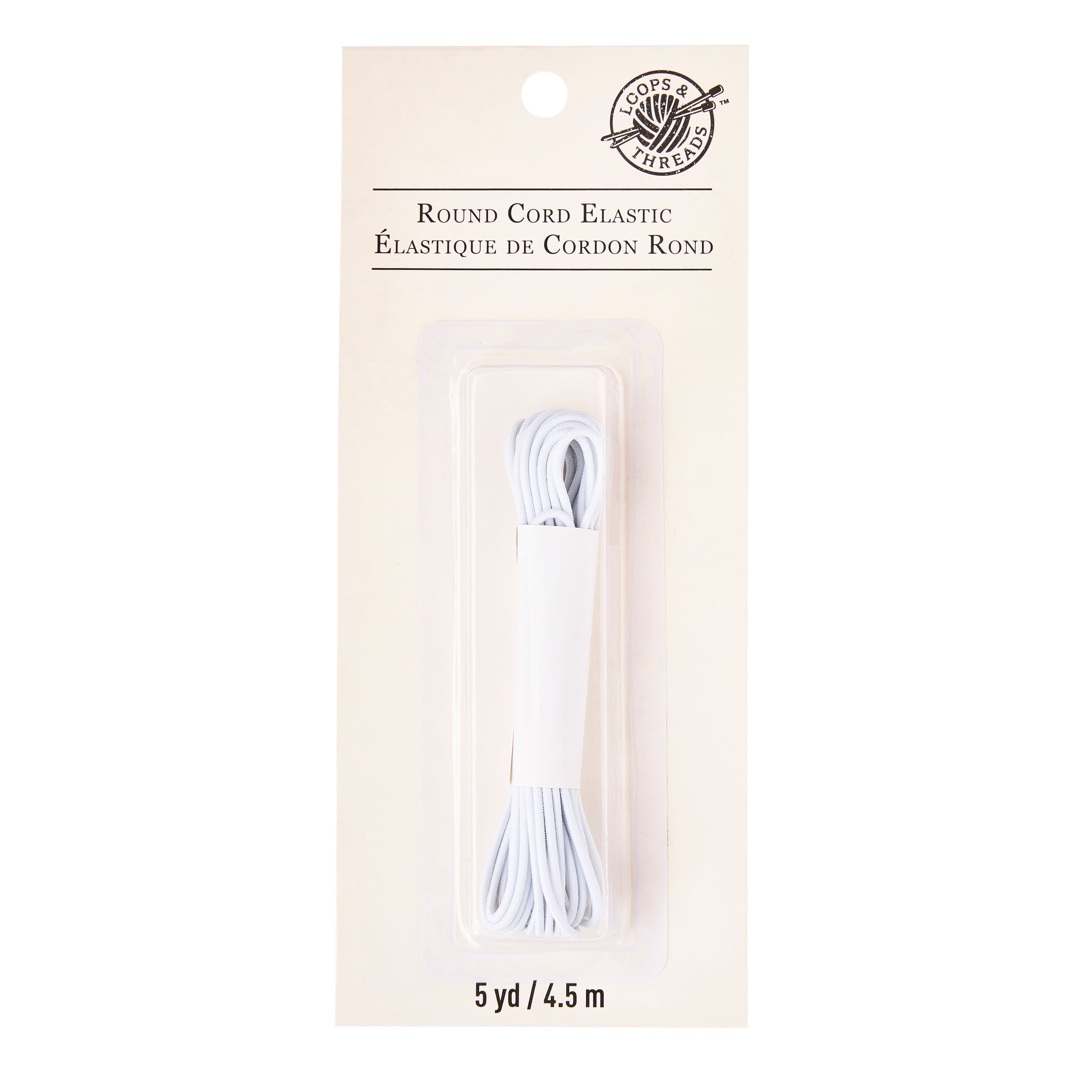 12 Pack: White Round Cord Elastic by Loops &#x26; Threads&#x2122;