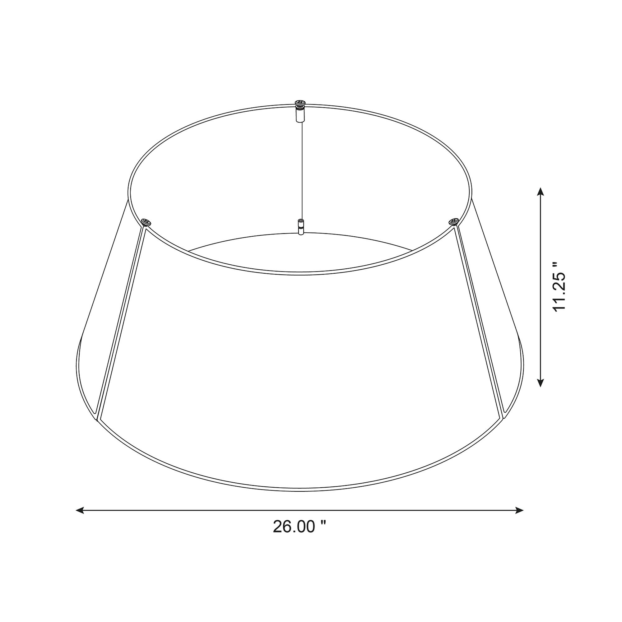 Glitzhome® 26" Hammered Metal Tree Collar