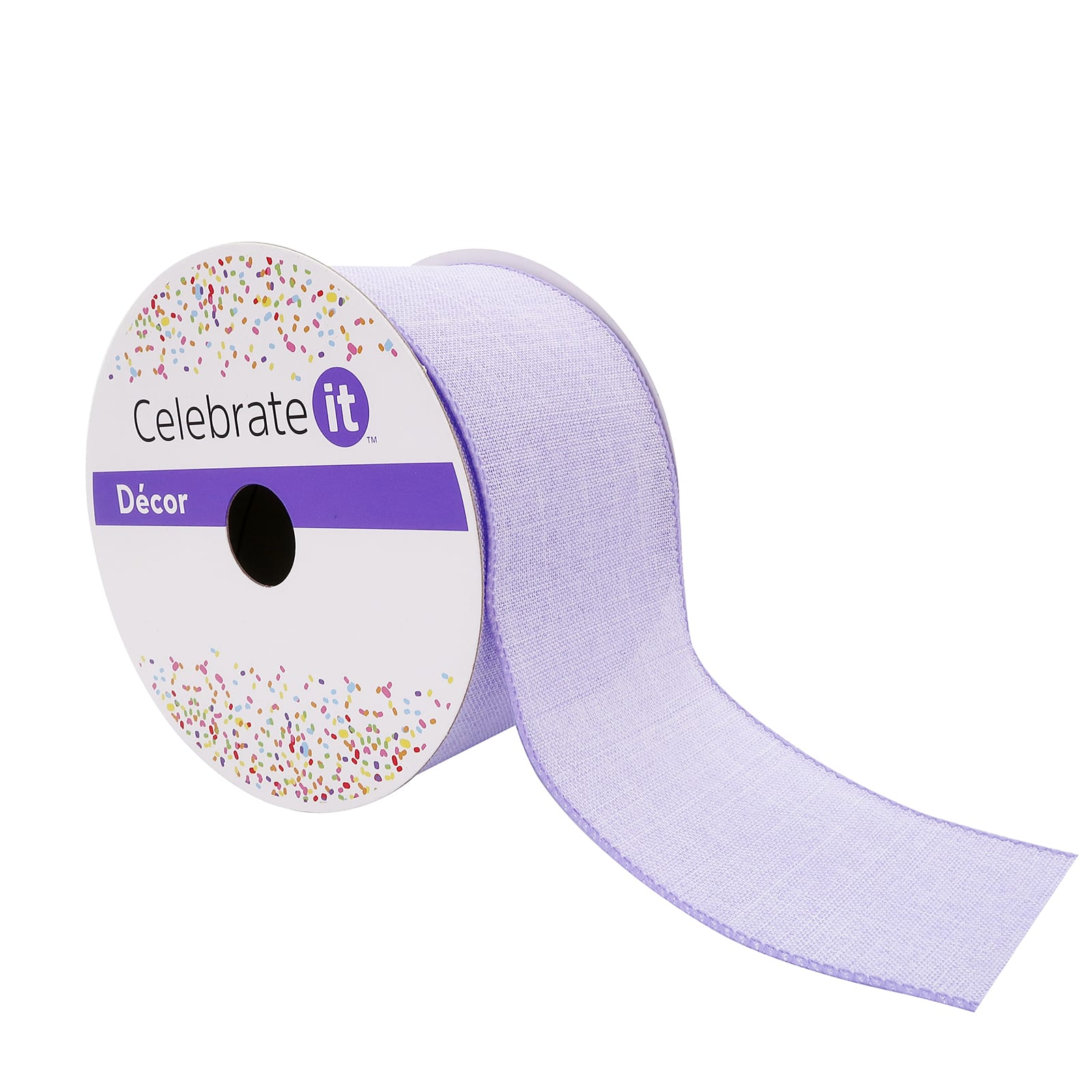 12 Pack: 2.5&#x22; x 25ft. Faux Linen Wired Ribbon by Celebrate It&#x2122; D&#xE9;cor