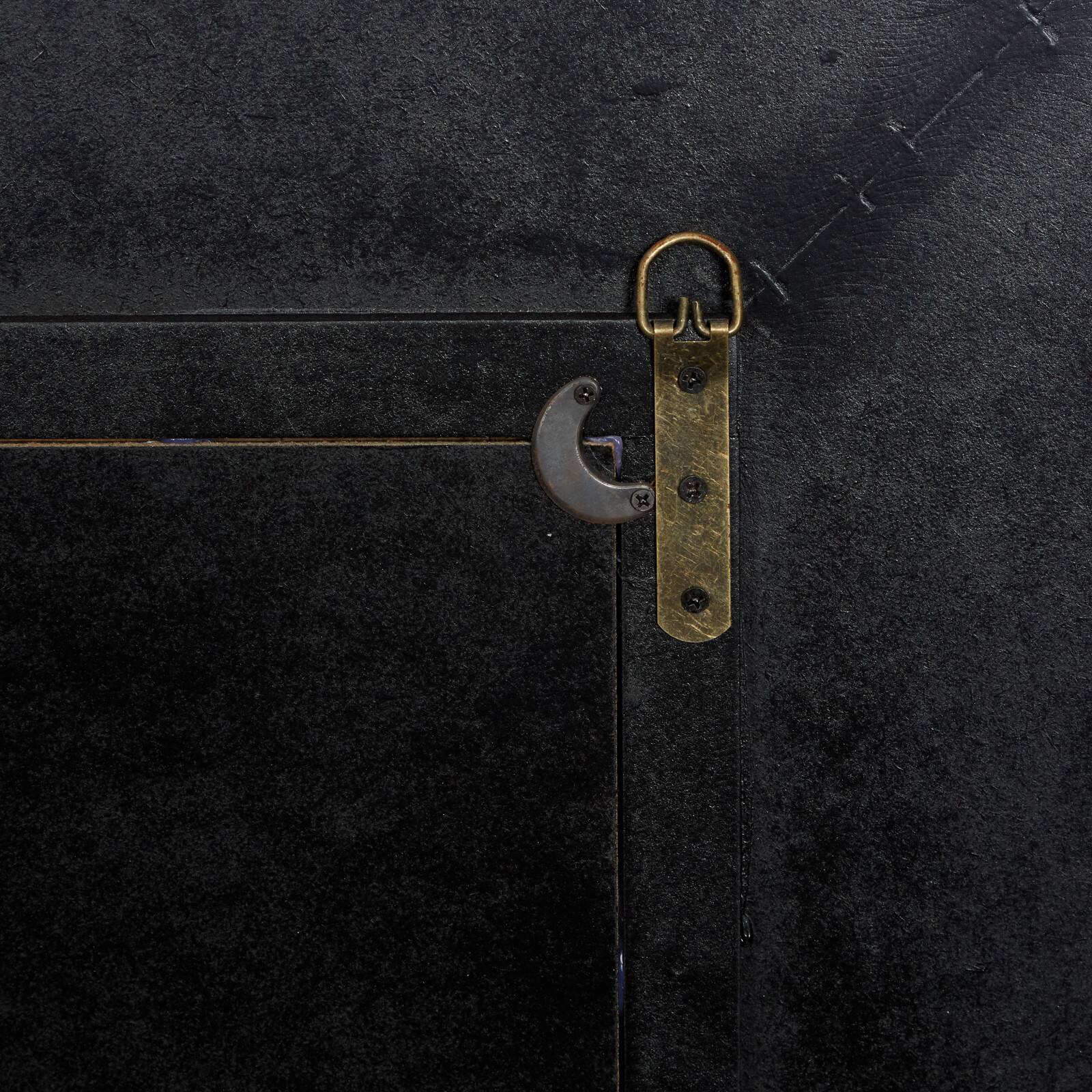 Brown Wood Industrial Wall Mirror, 32" x 32" x 2"