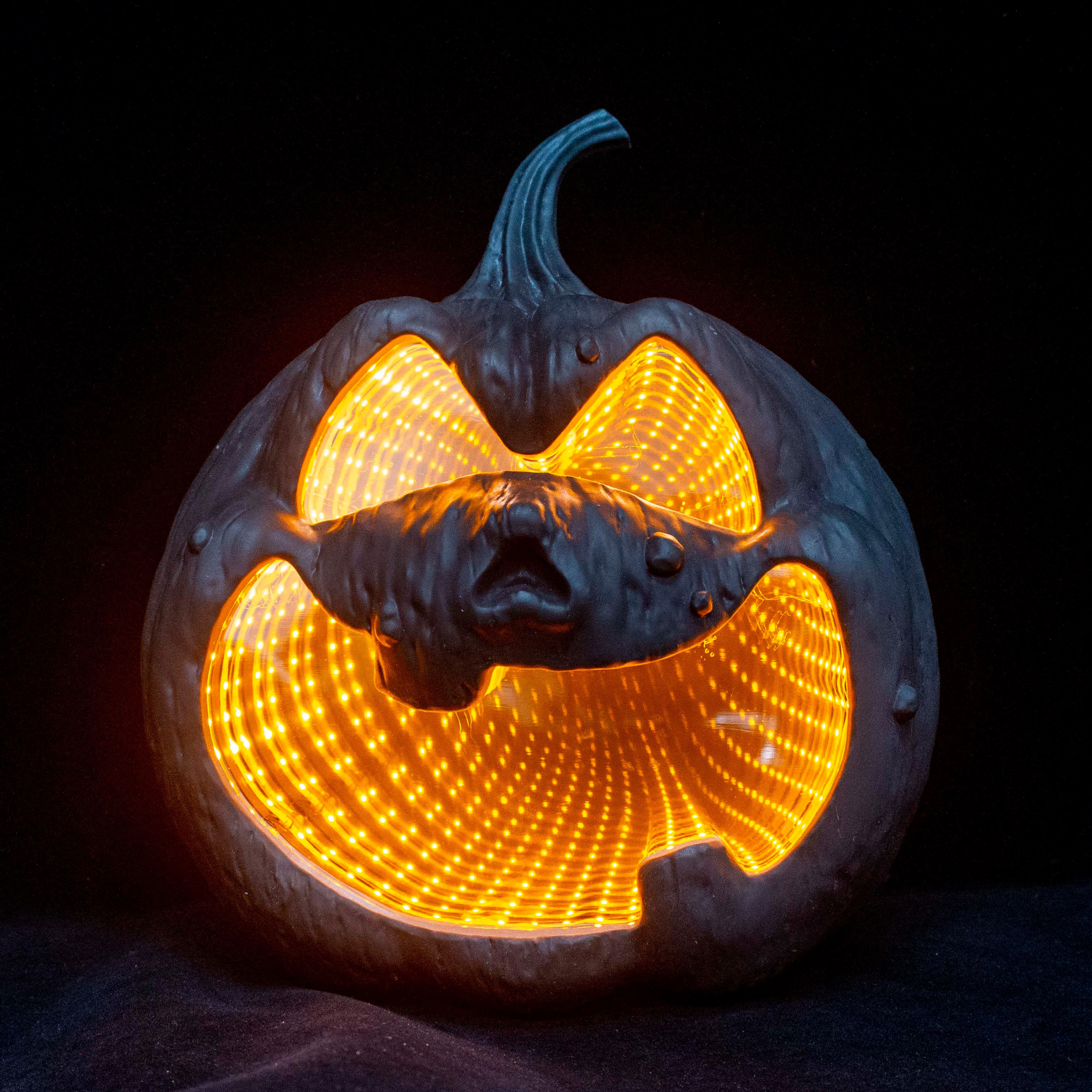 10&#x22; Black Pumpkin LED Infinity Mirror by Ashland&#xAE;