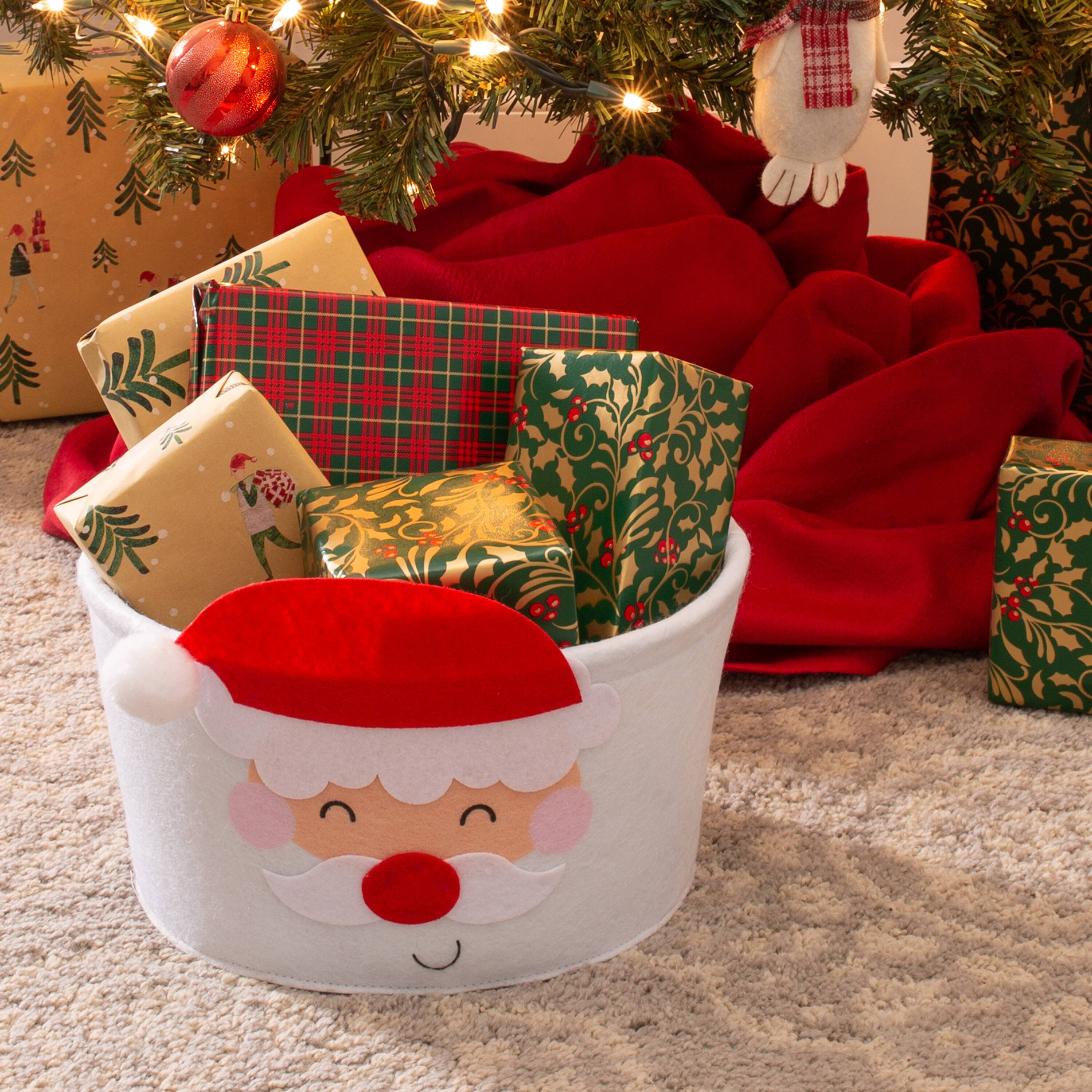 Simplify Round Felt Santa Tote