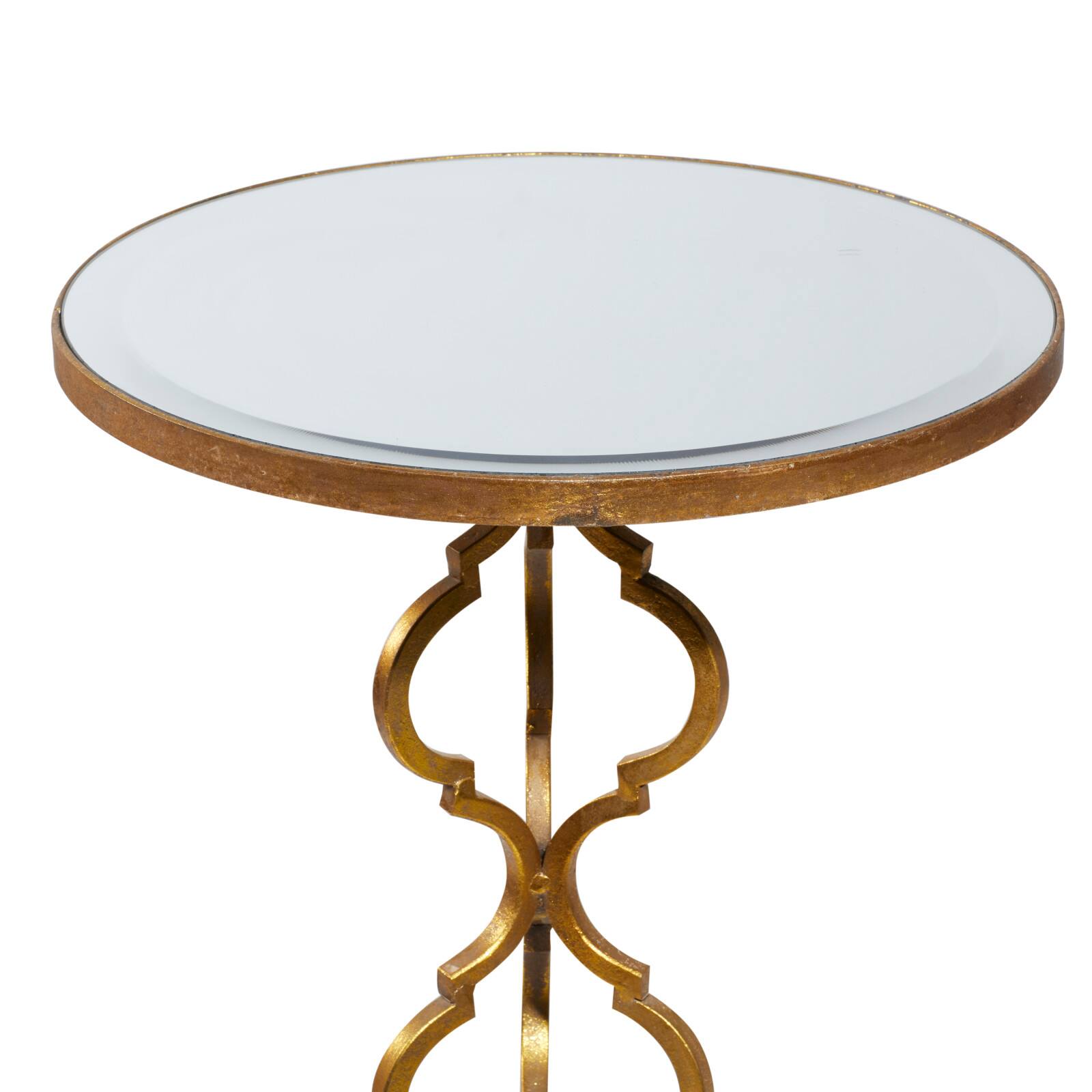 30&#x22; Gold Glam Metal Accent Table