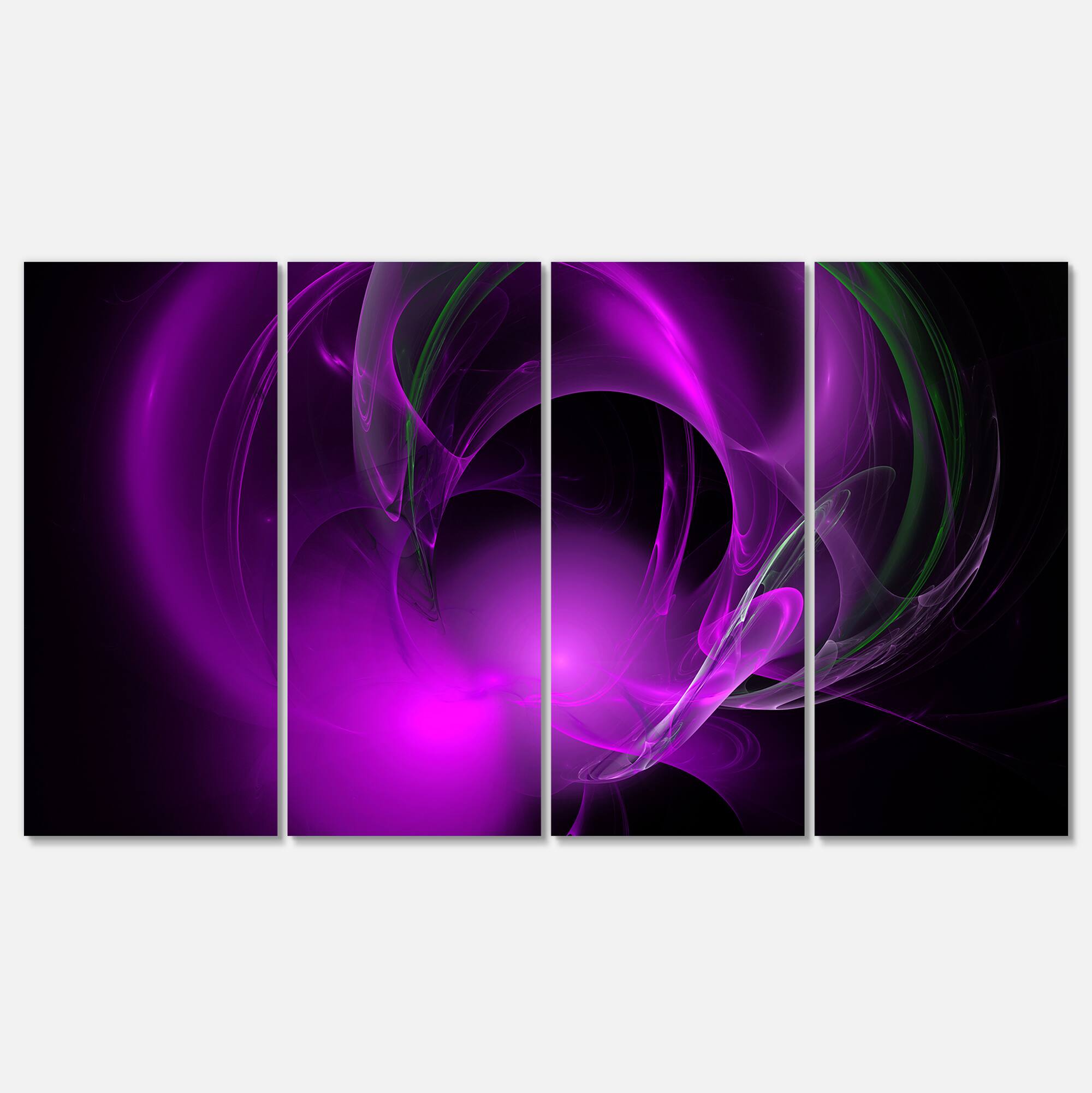 Designart - Purple Fractal Galactic Nebula