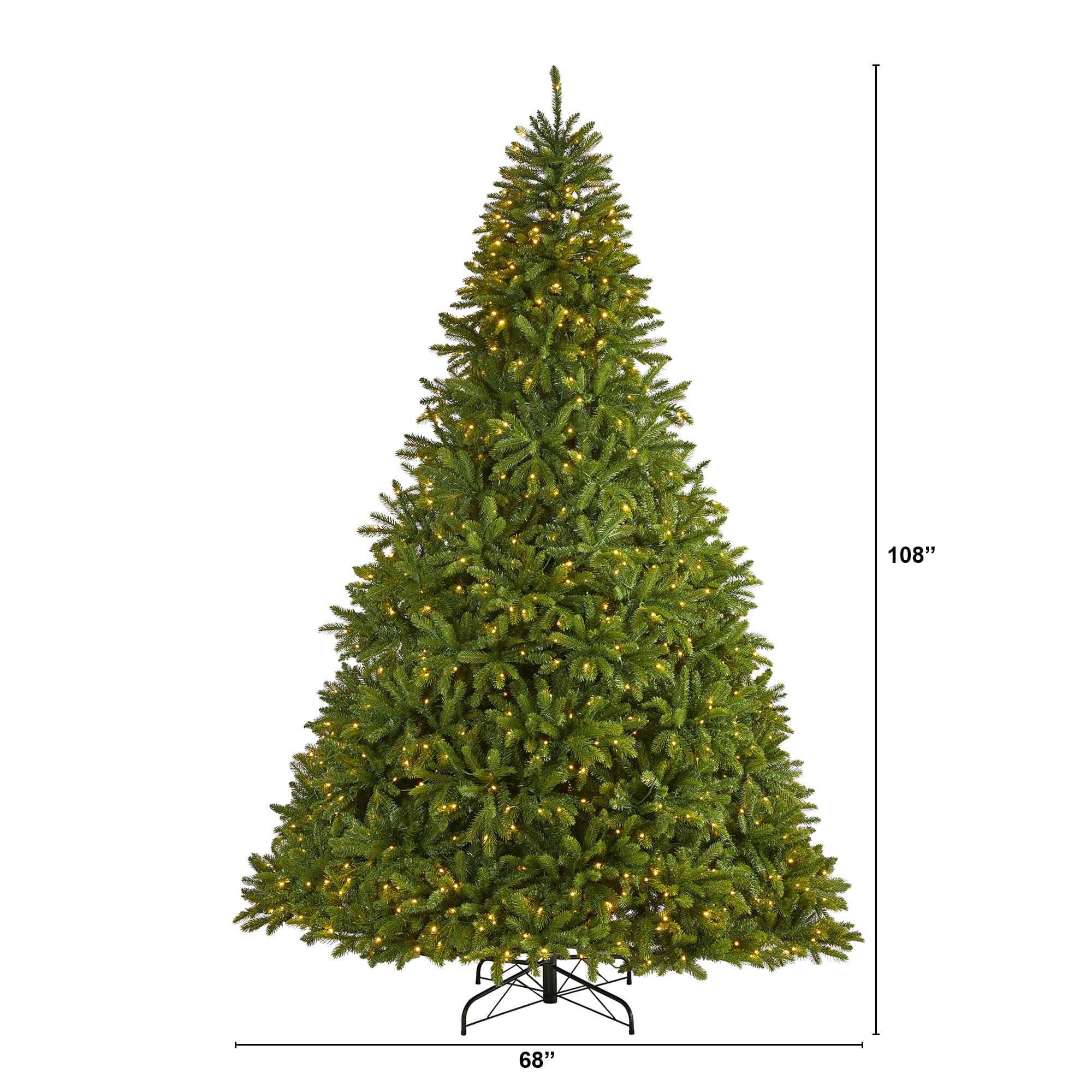 9ft. Pre-Lit Sierra Spruce Artificial Christmas Tree, Clear LED Lights