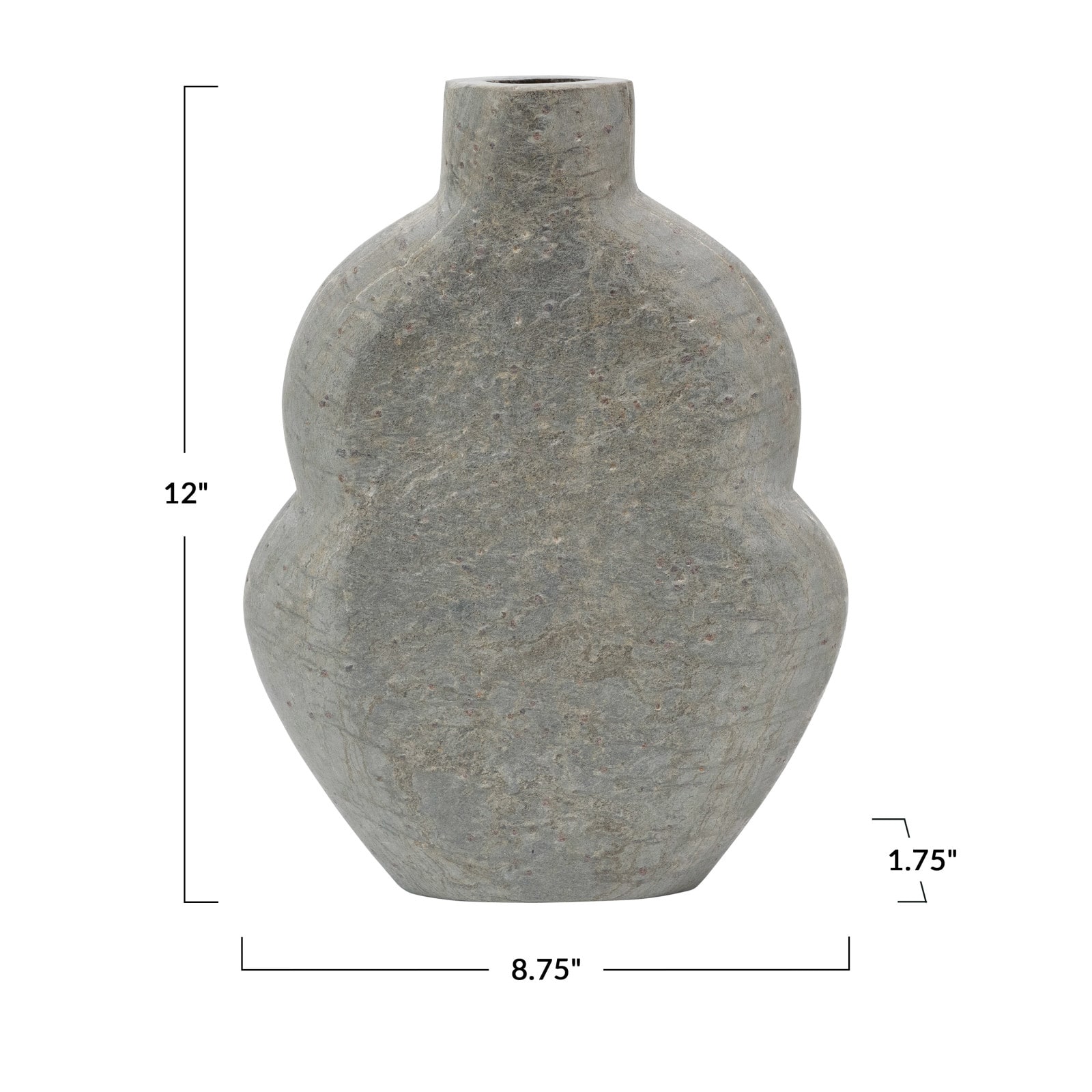 12" Decorative Slate Flower Vase