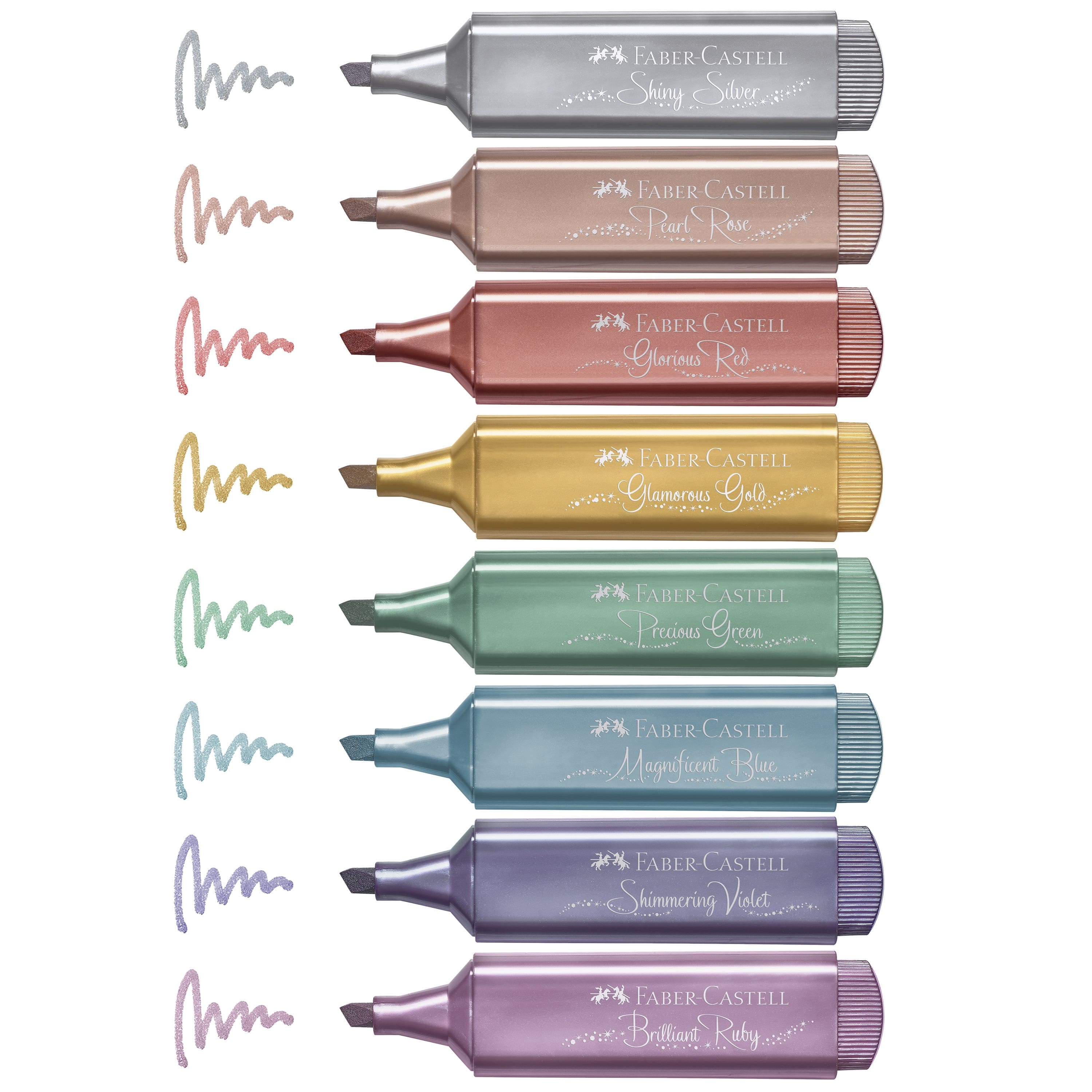 Faber-Castell® Textliner Sparkling Effect 8 Color Metallic Highlighters