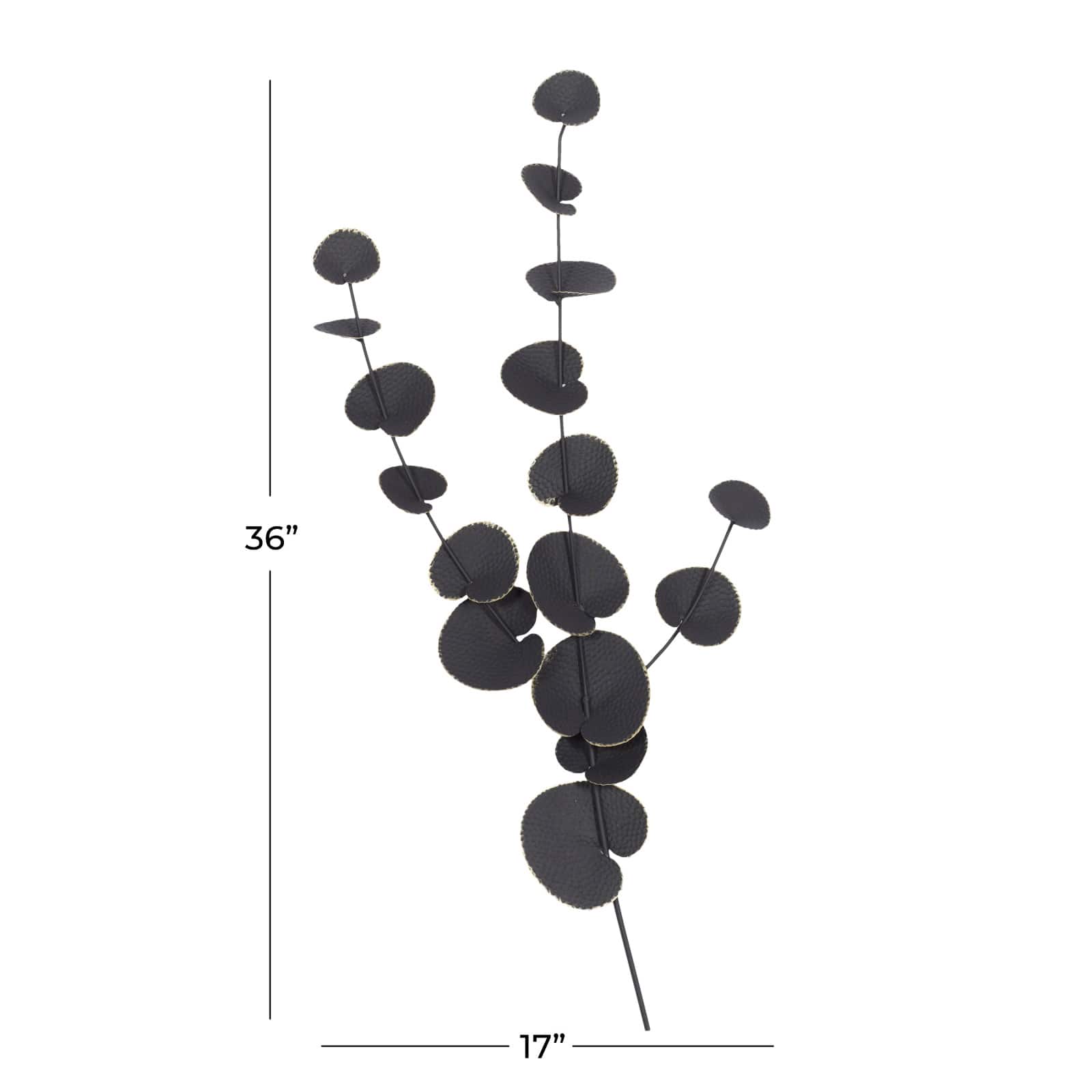 36&#x22; Black Metal Contemporary Wall D&#xE9;cor