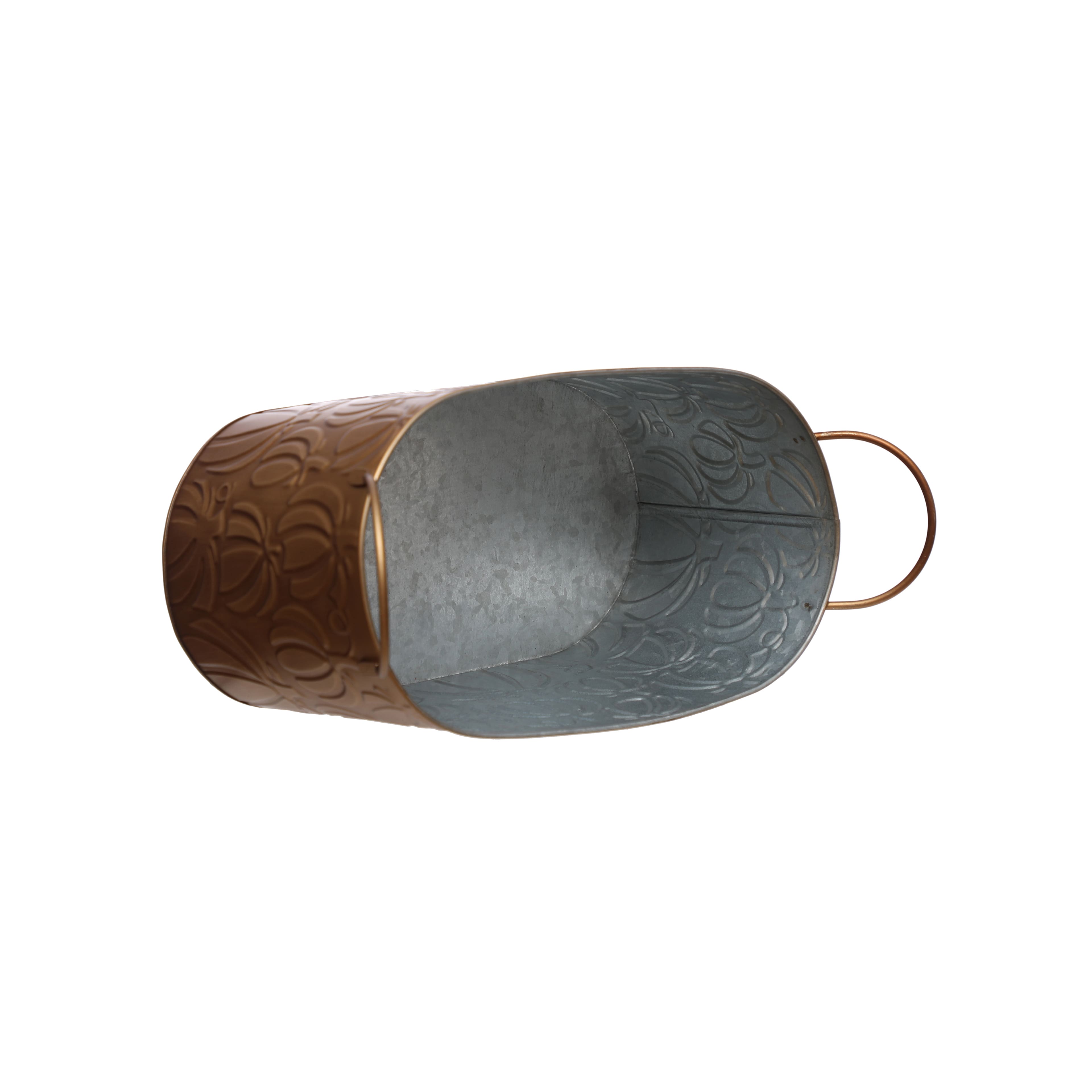11.5&#x22; Gold Pumpkin Metal Bucket by Ashland&#xAE;