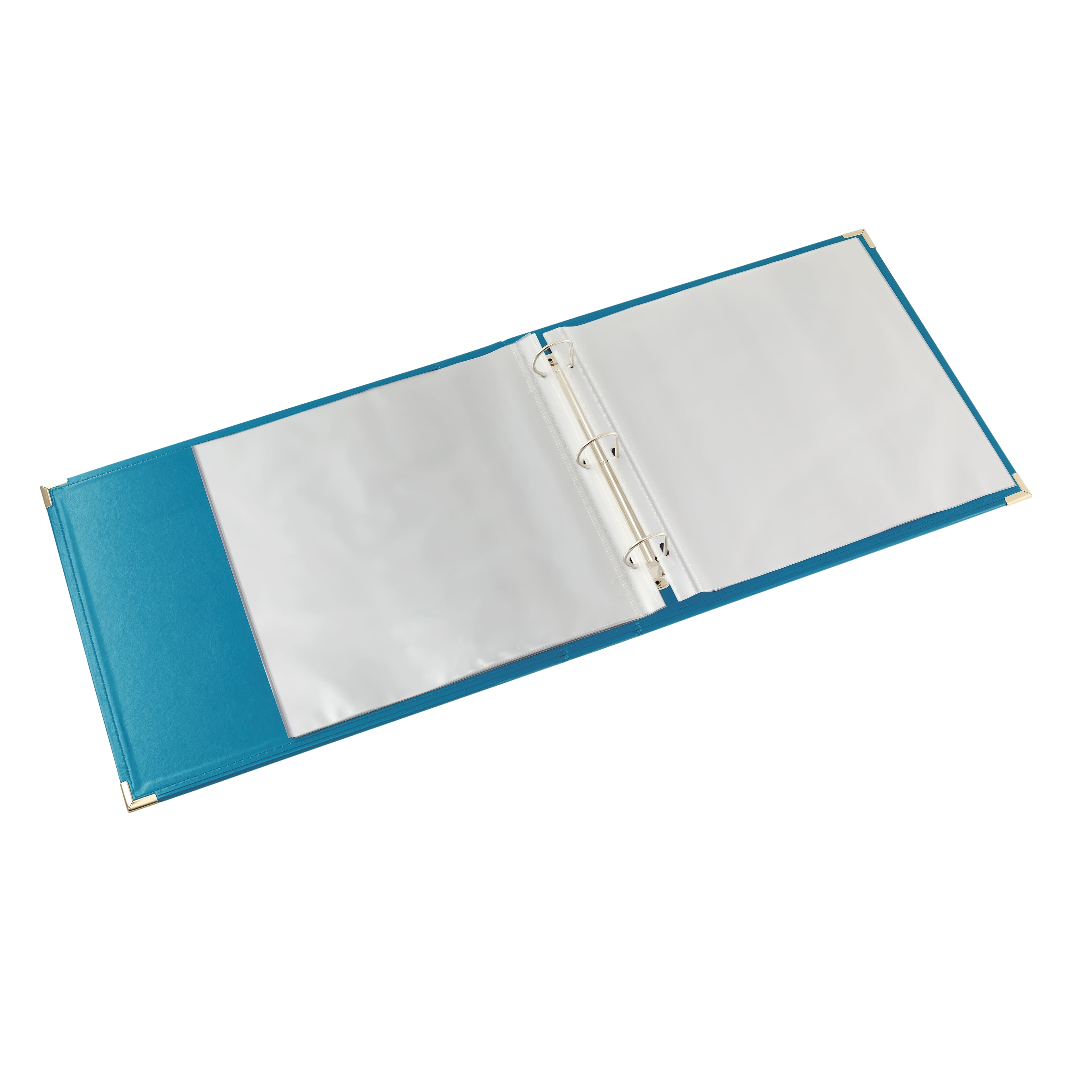 Peacock Blue Faux Leather D-Ring Scrapbook Album by Recollections®