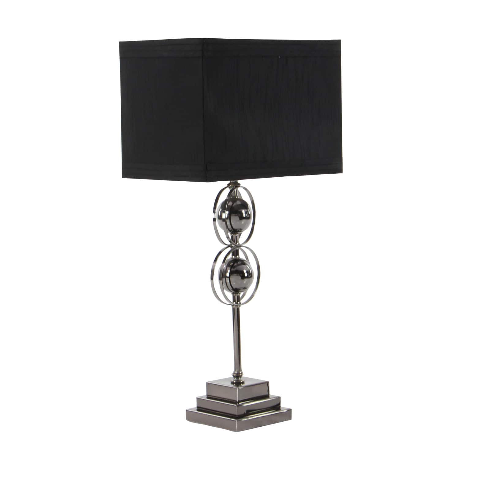 25" Black Metal Modern Table Lamp, 2ct.