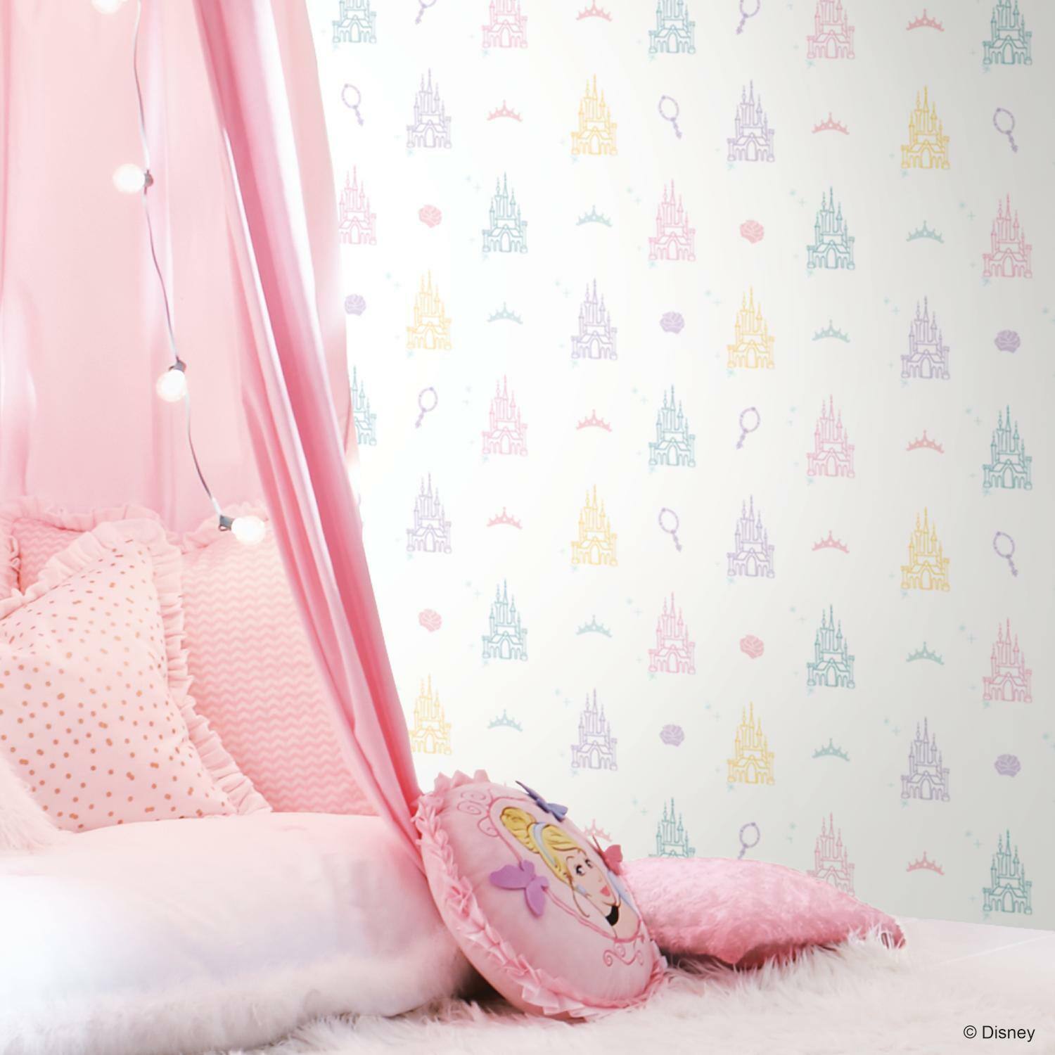 RoomMates Disney&#xAE; Princess Castle Peel &#x26; Stick Wallpaper