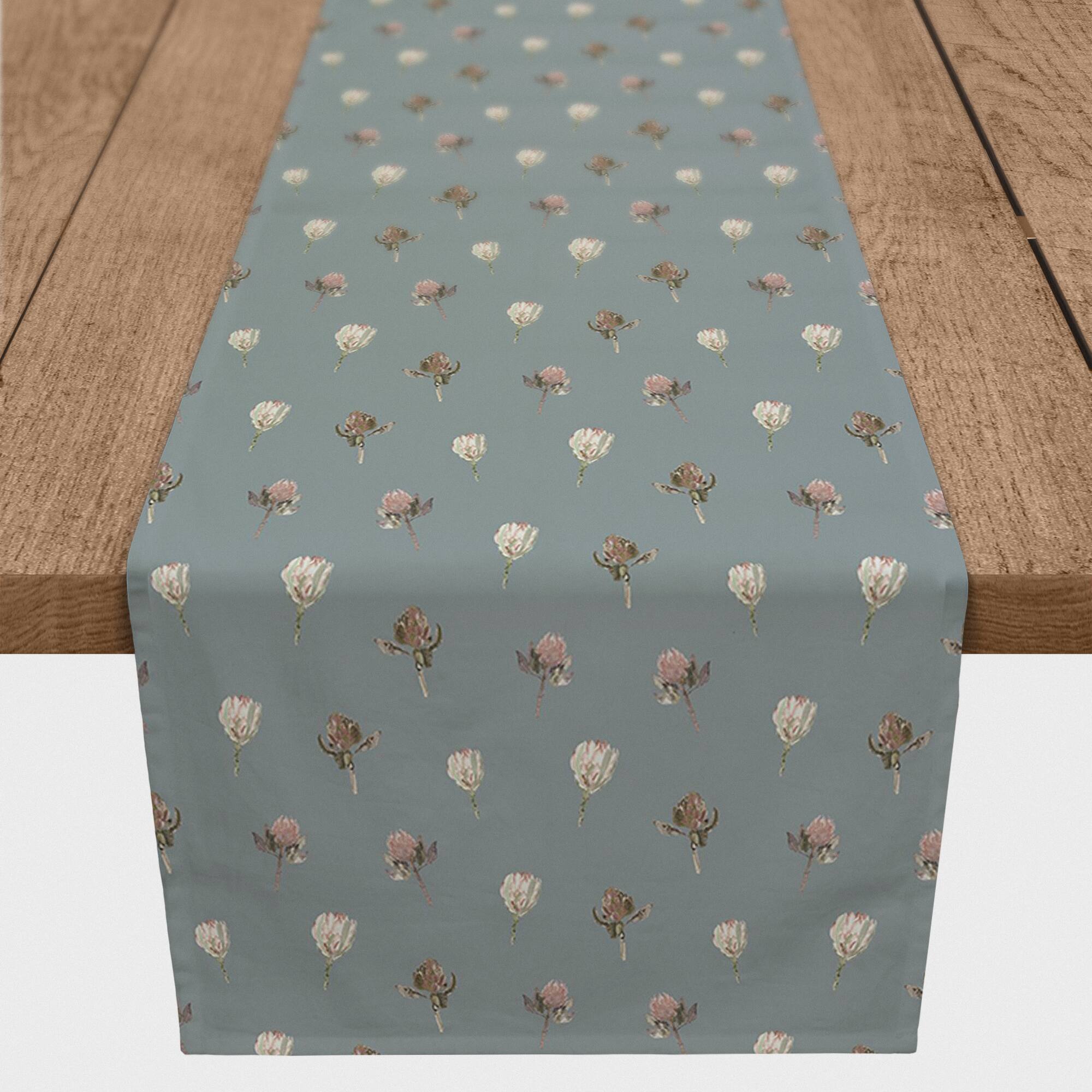 90" Cottage Florals Cotton Twill Runner By Designs Direct in Blue | 16" x 90" | Michaels&reg;