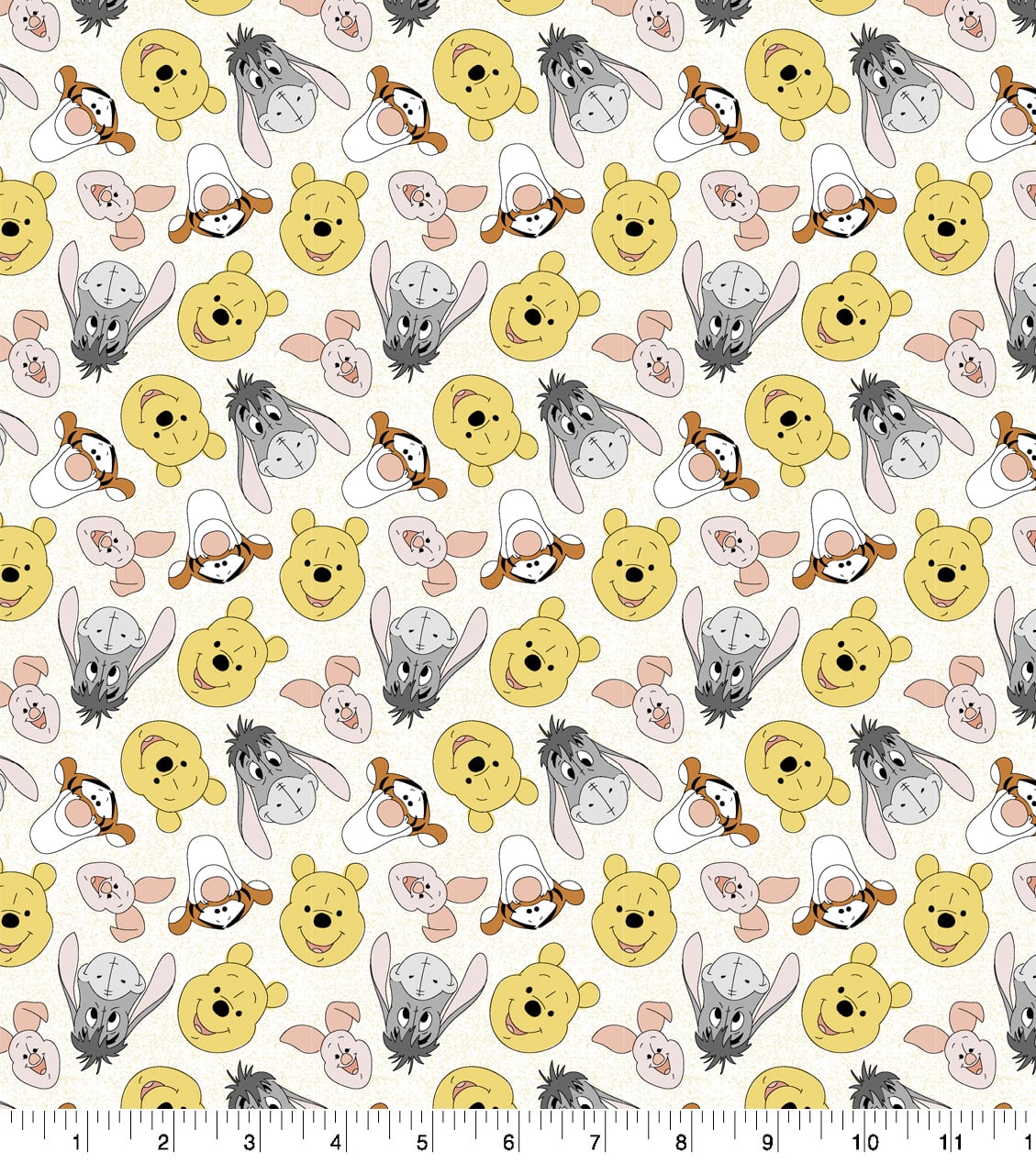 Disney Pooh &#x26; Friends Tossed Cotton Fabric