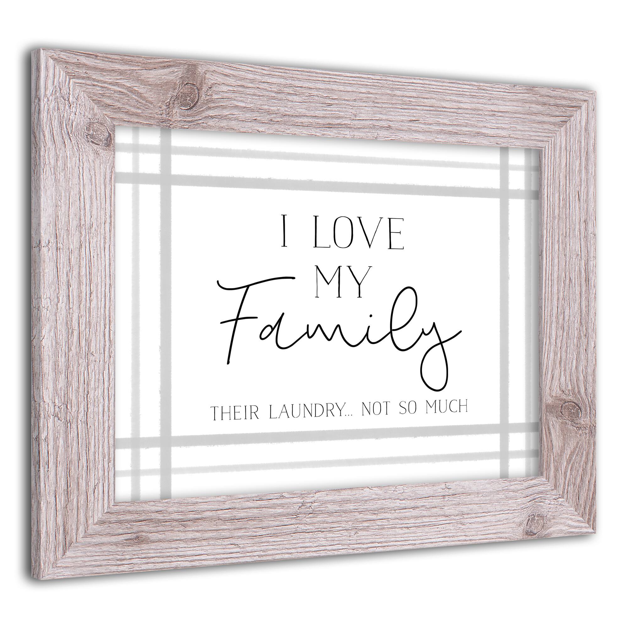 Love Family 14" x 11" Western White Framed Print