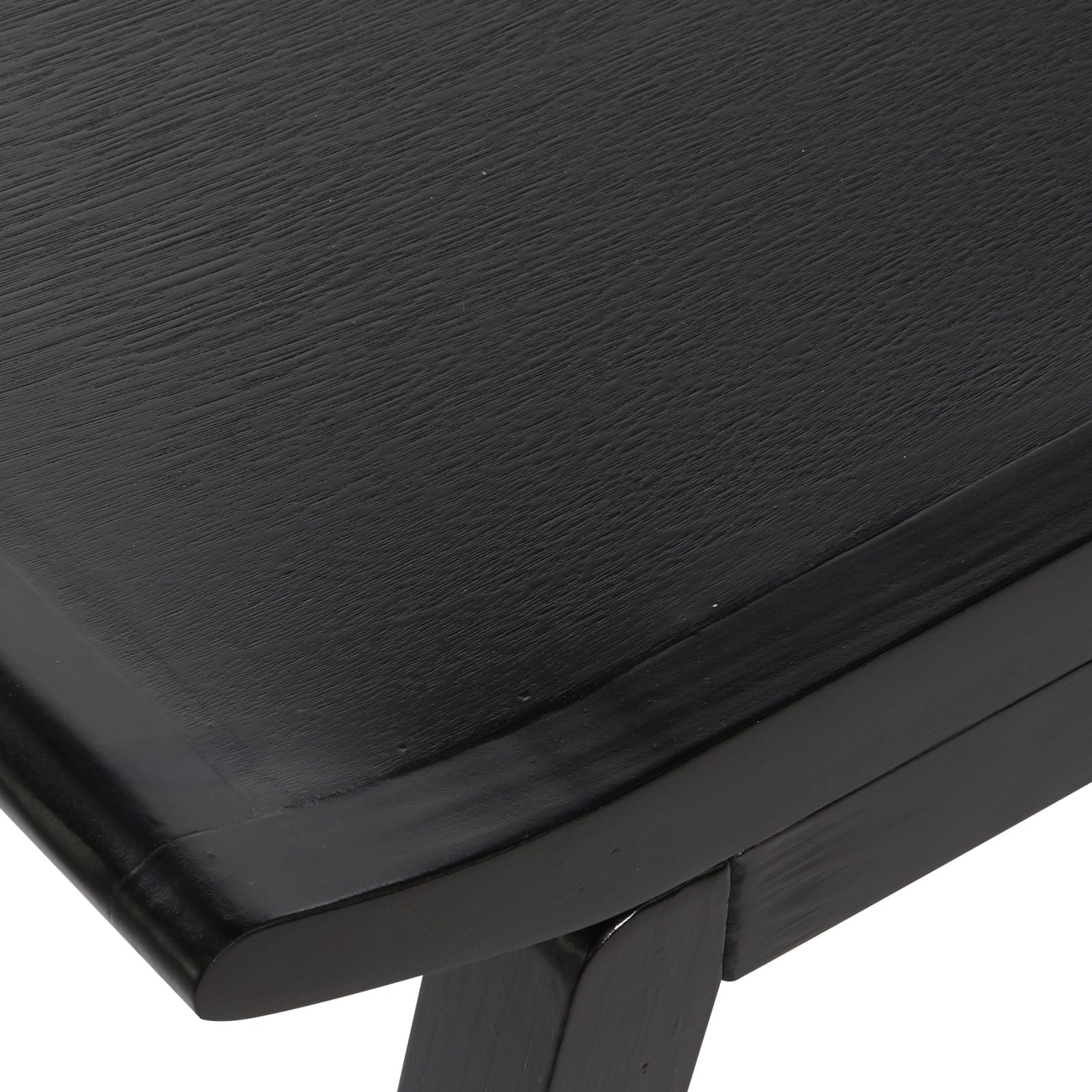 17&#x27;&#x27; Black Wood Traditional Stool
