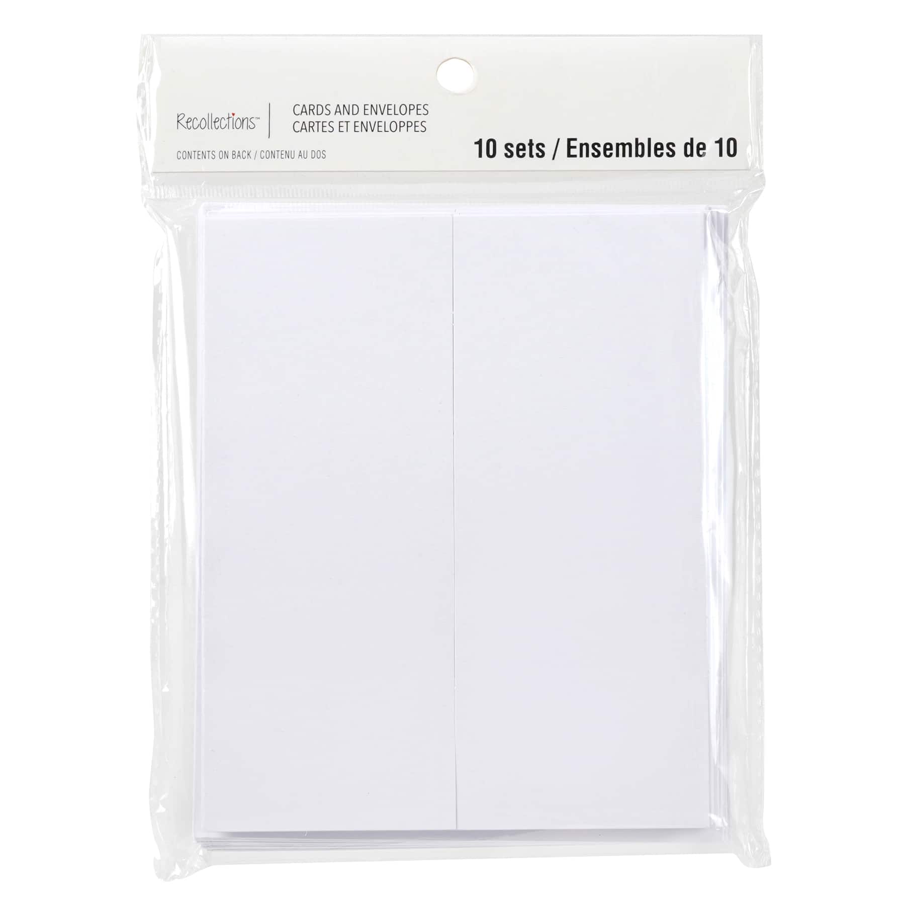 12 Packs: 10 ct. (120 total) 4.25" x 5.5" White Gatefold Cards & Envelopes by Recollections™