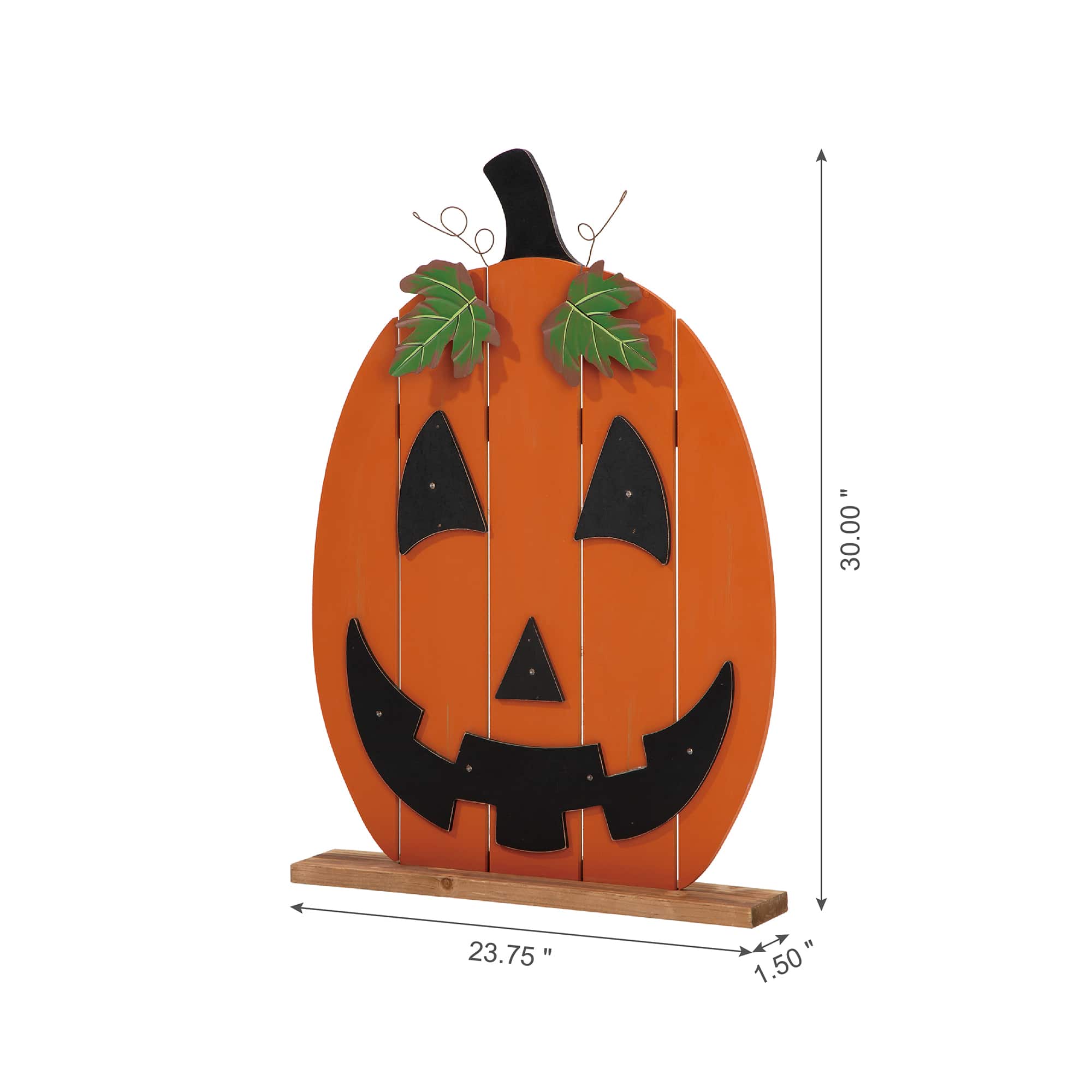 Glitzhome&#xAE; 30&#x22; Lighted Wooden Pumpkin Porch D&#xE9;cor