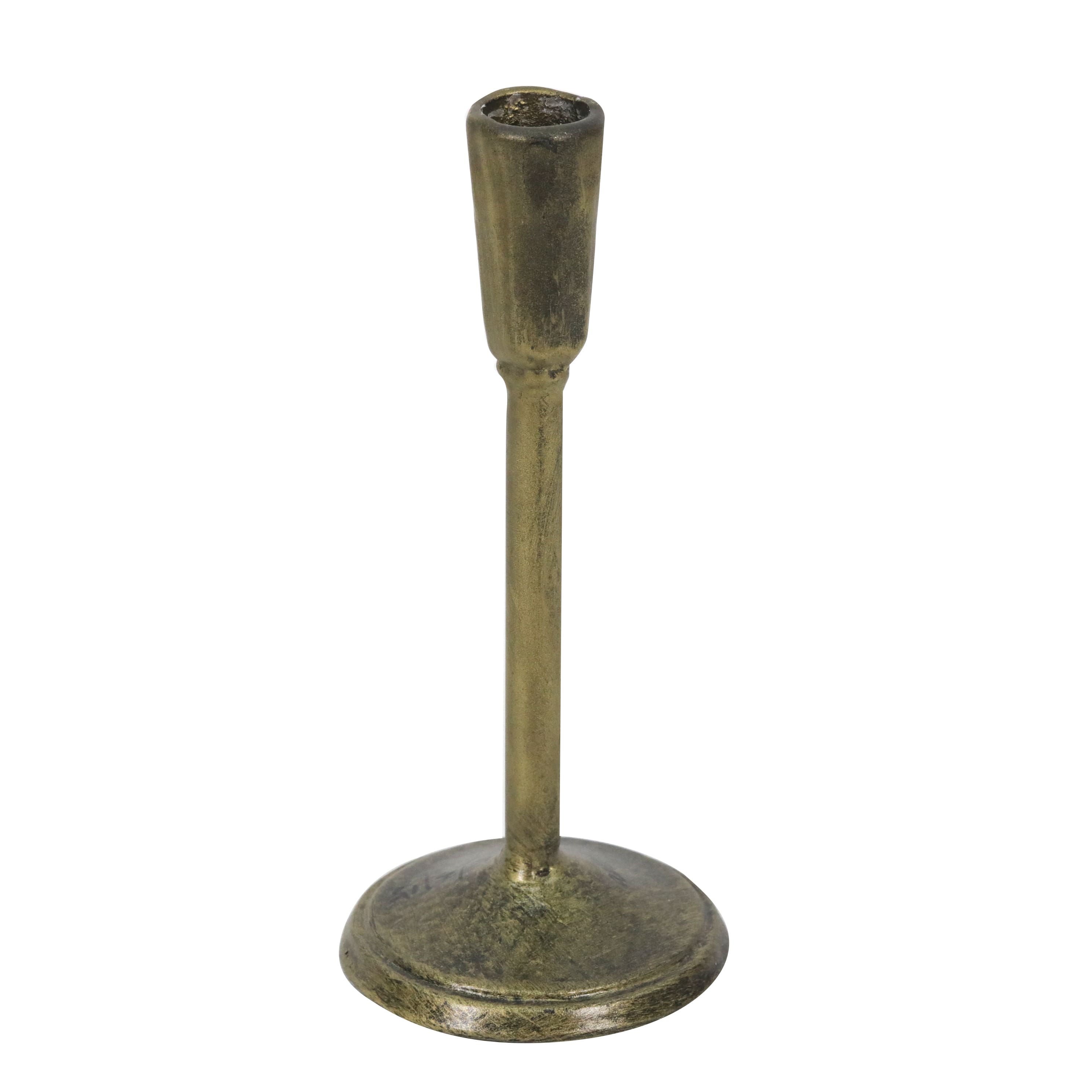 Antique Brass Iron Candle Holder by Ashland