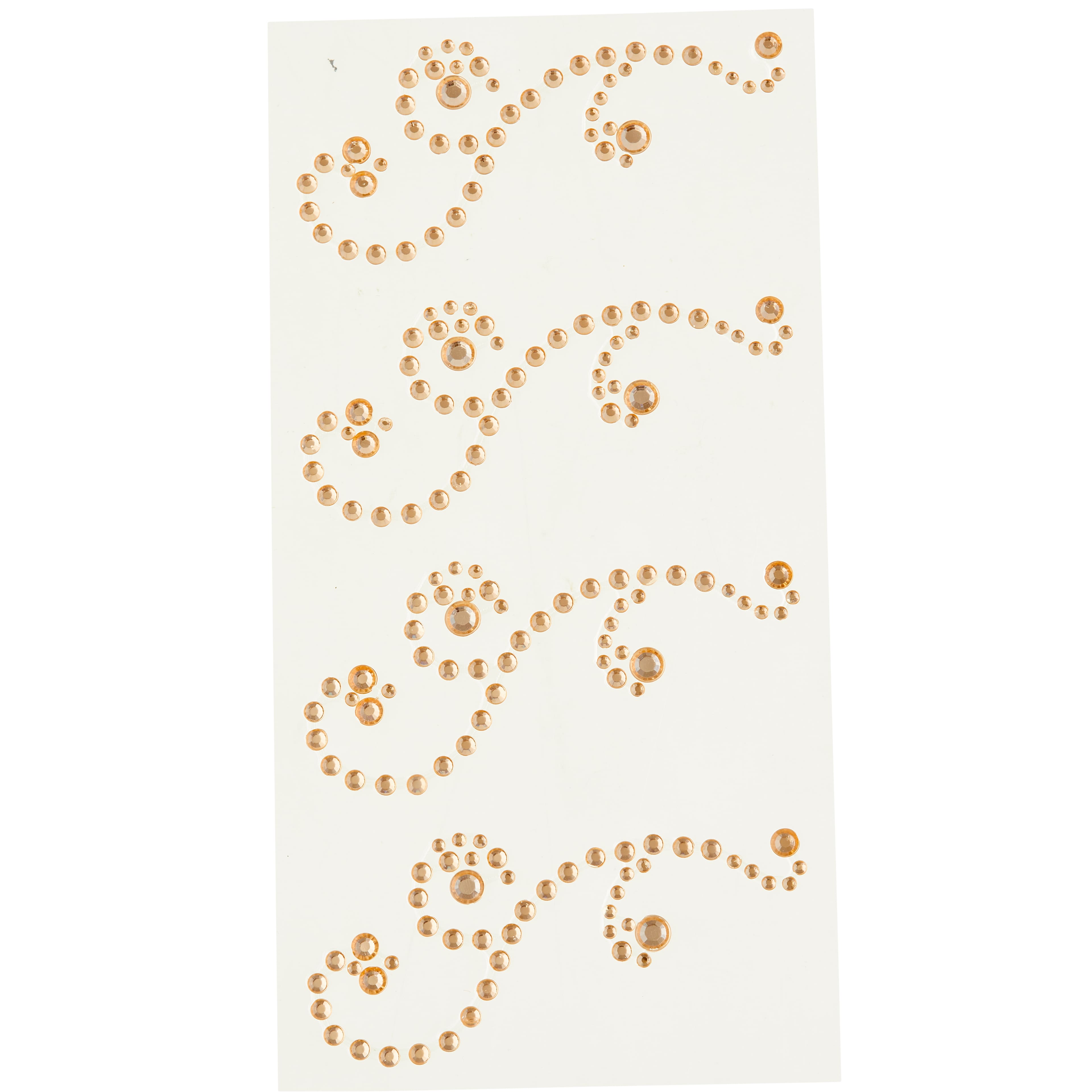 12 Packs: 4 ct. (48 total) Gold Rhinestone Flourish Stickers by Recollections™