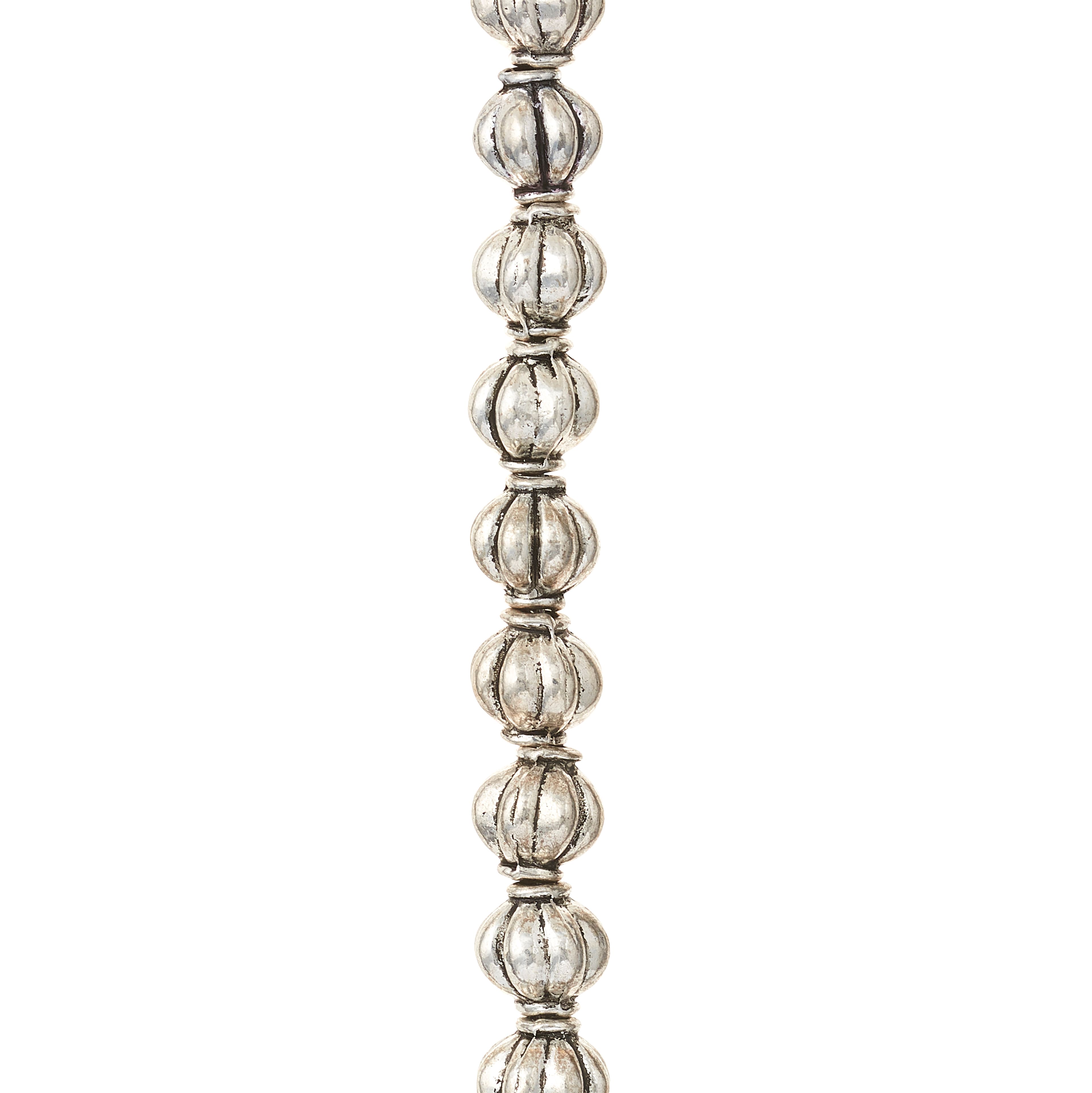12 Pack: Antique Sterling Silver Plated Beads, 8mm by Bead Landing™