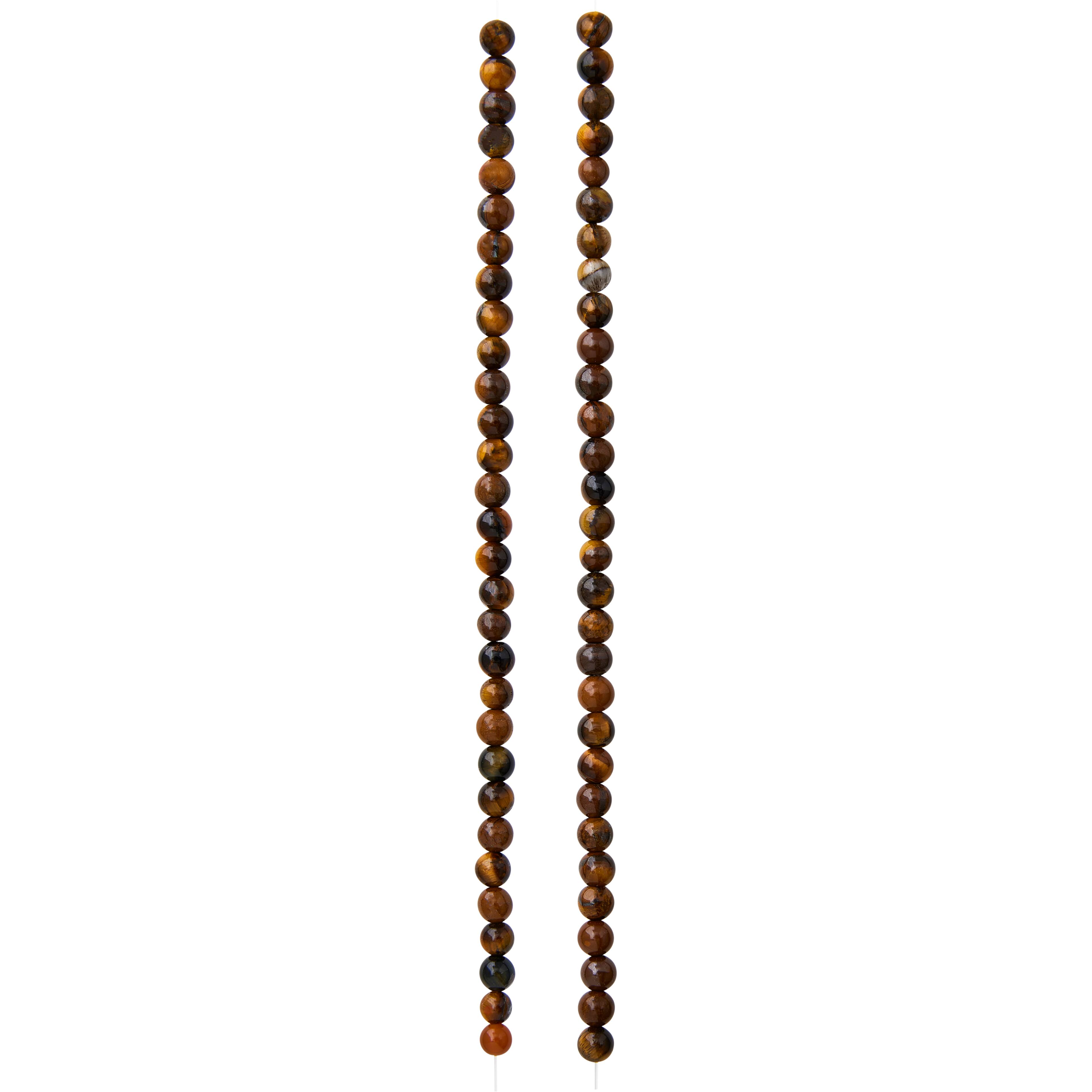 12 Pack: Tiger Eye Round Beads, 4mm by Bead Landing&#x2122;