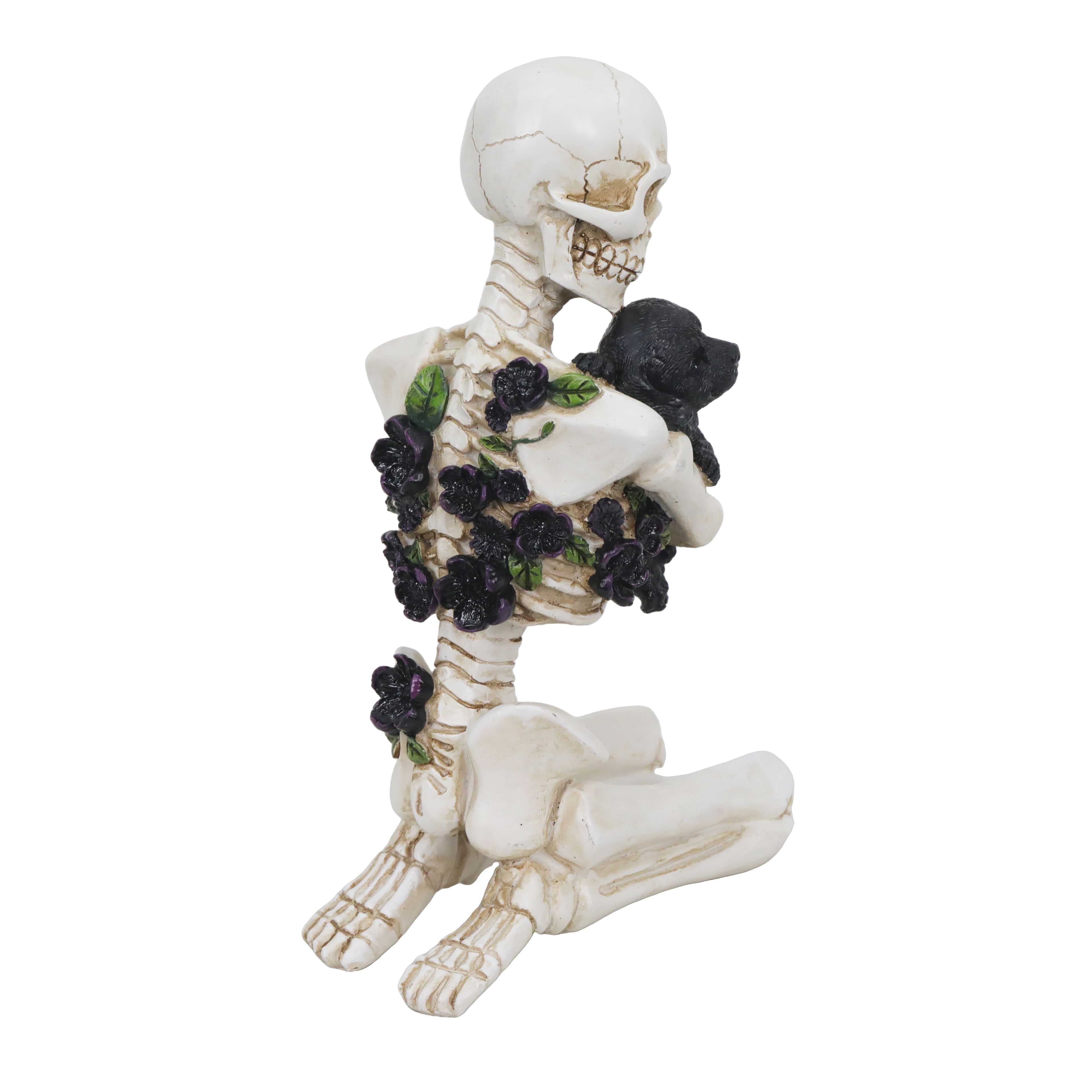 8.5&#x22; Skeleton Hugging a Dog Tabletop D&#xE9;cor by Ashland&#xAE;