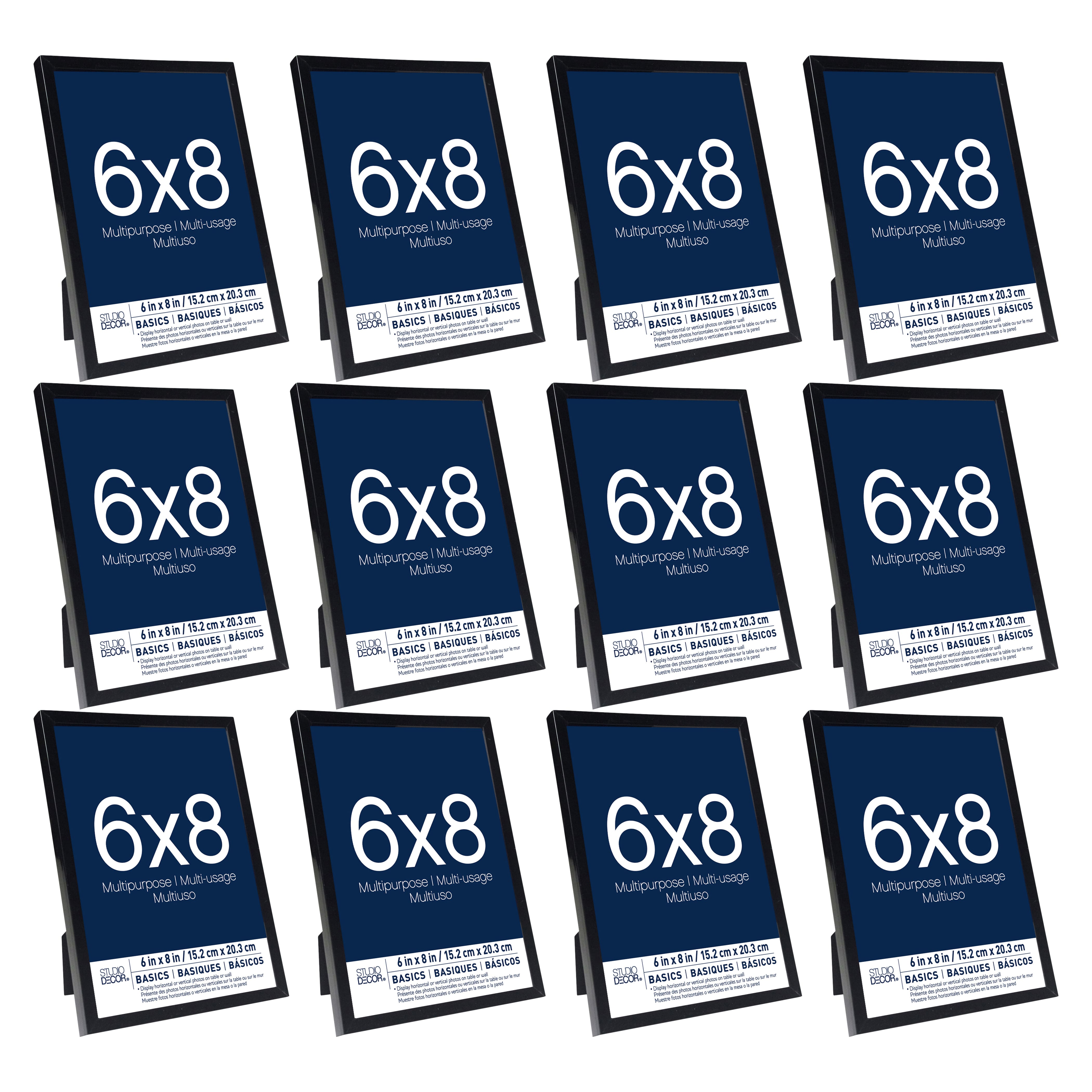 12 Pack: Black Multipurpose Frame, Basics by Studio D&#xE9;cor&#xAE;