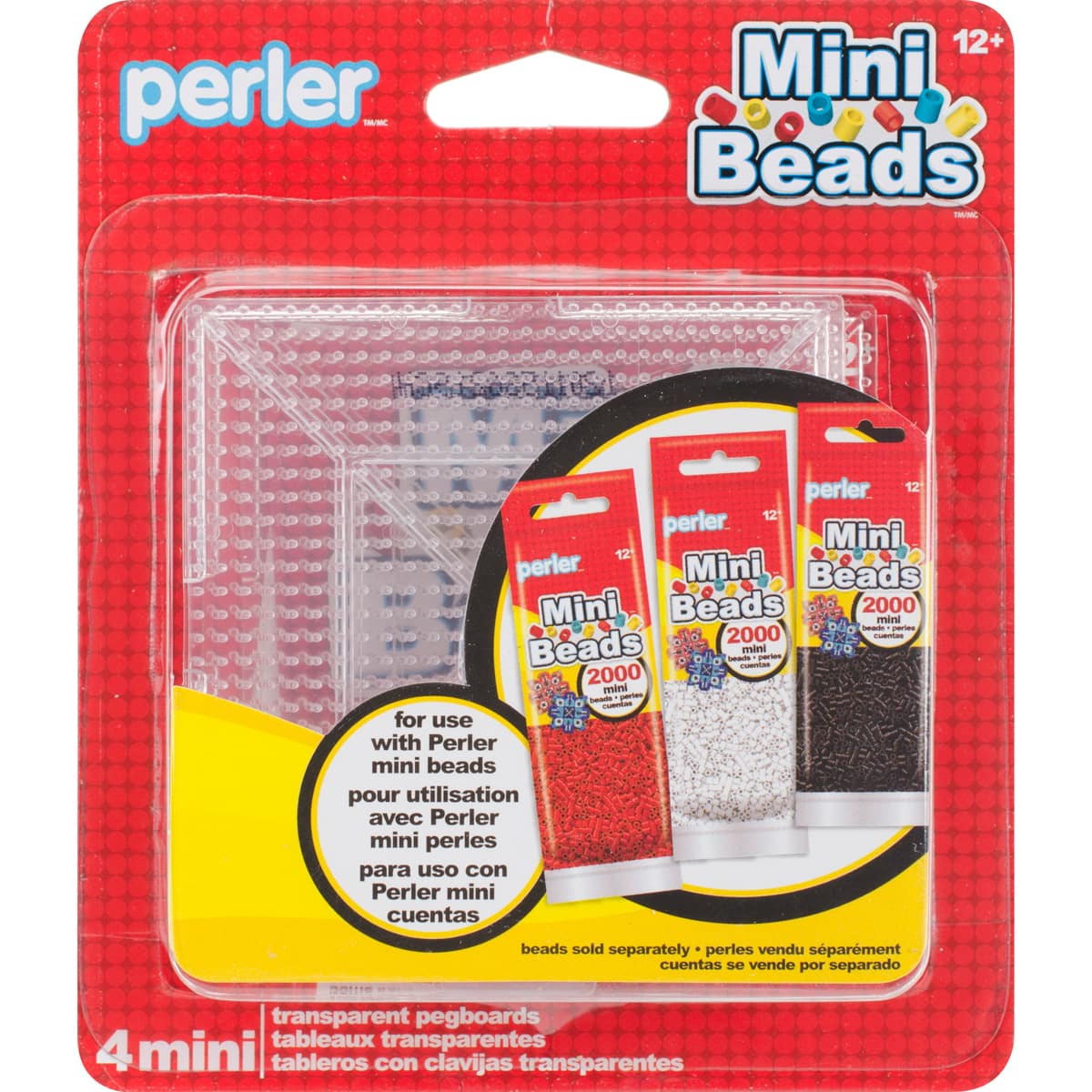 Perler&#x2122; Mini Bead Pegboards, 4ct.