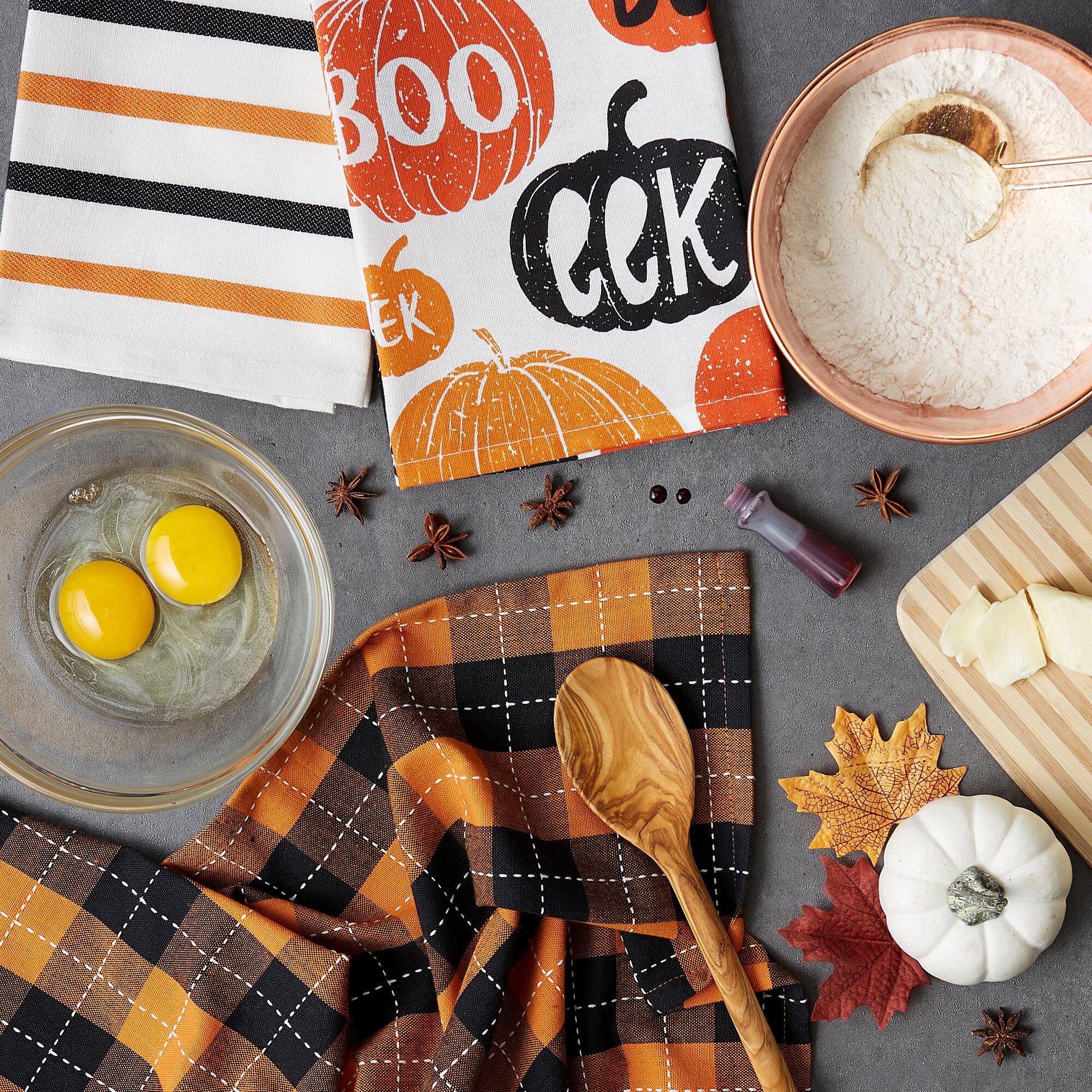 DII&#xAE; Pumpkin Boo! Dishtowel Set
