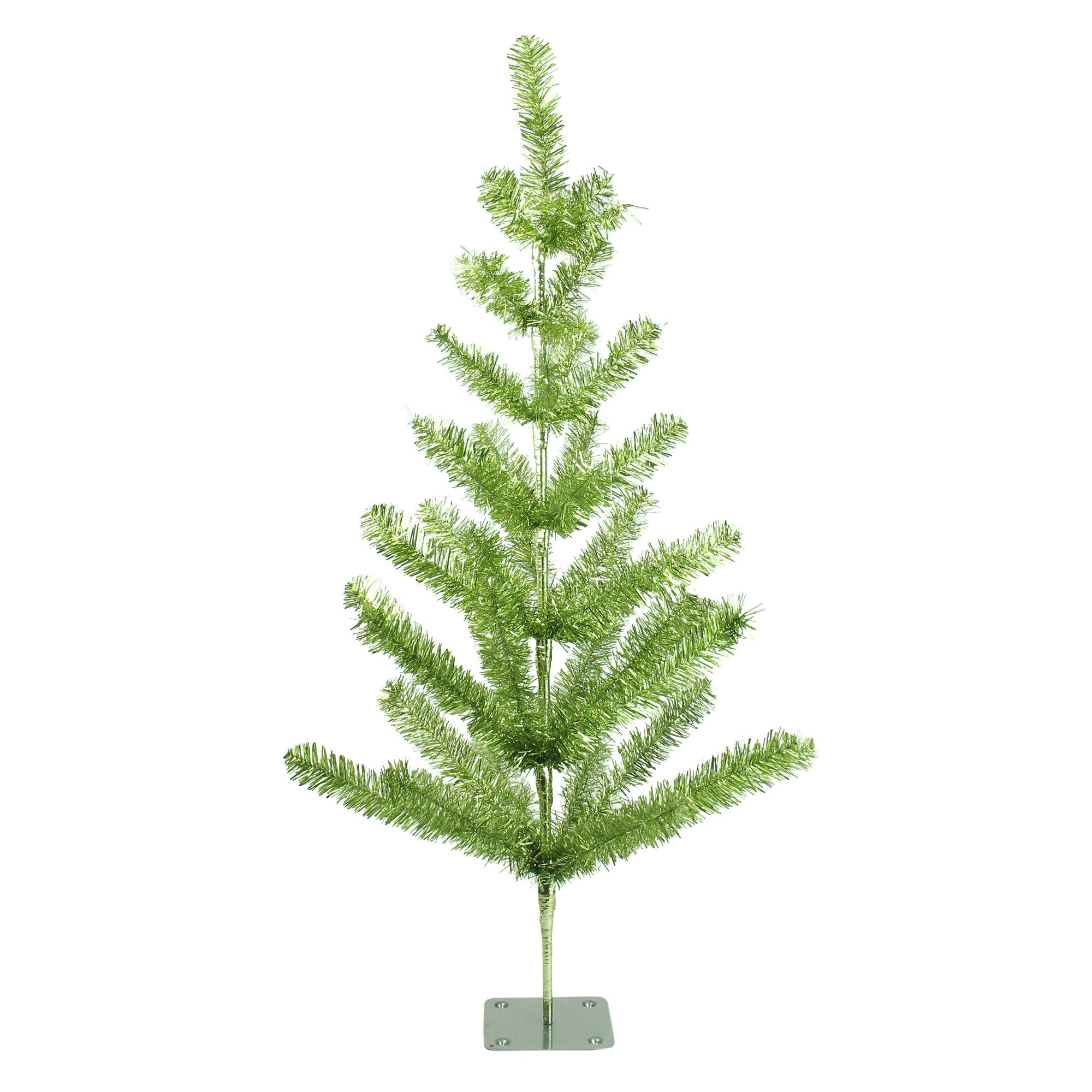 3ft. Unlit Green Tinsel Pine Twig Artificial Christmas Tree