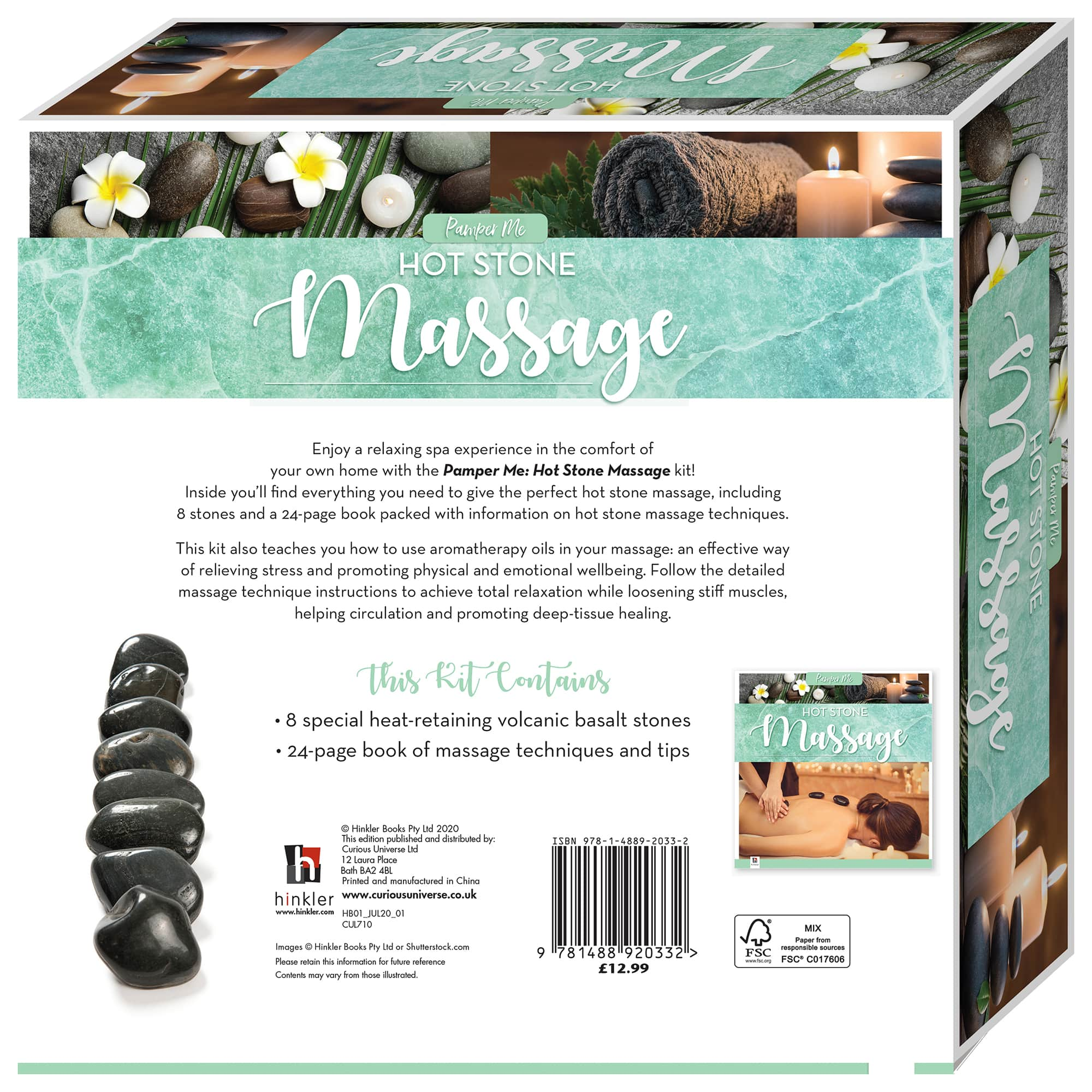 Hinkler Pamper Me Hot Stone Message Box Set