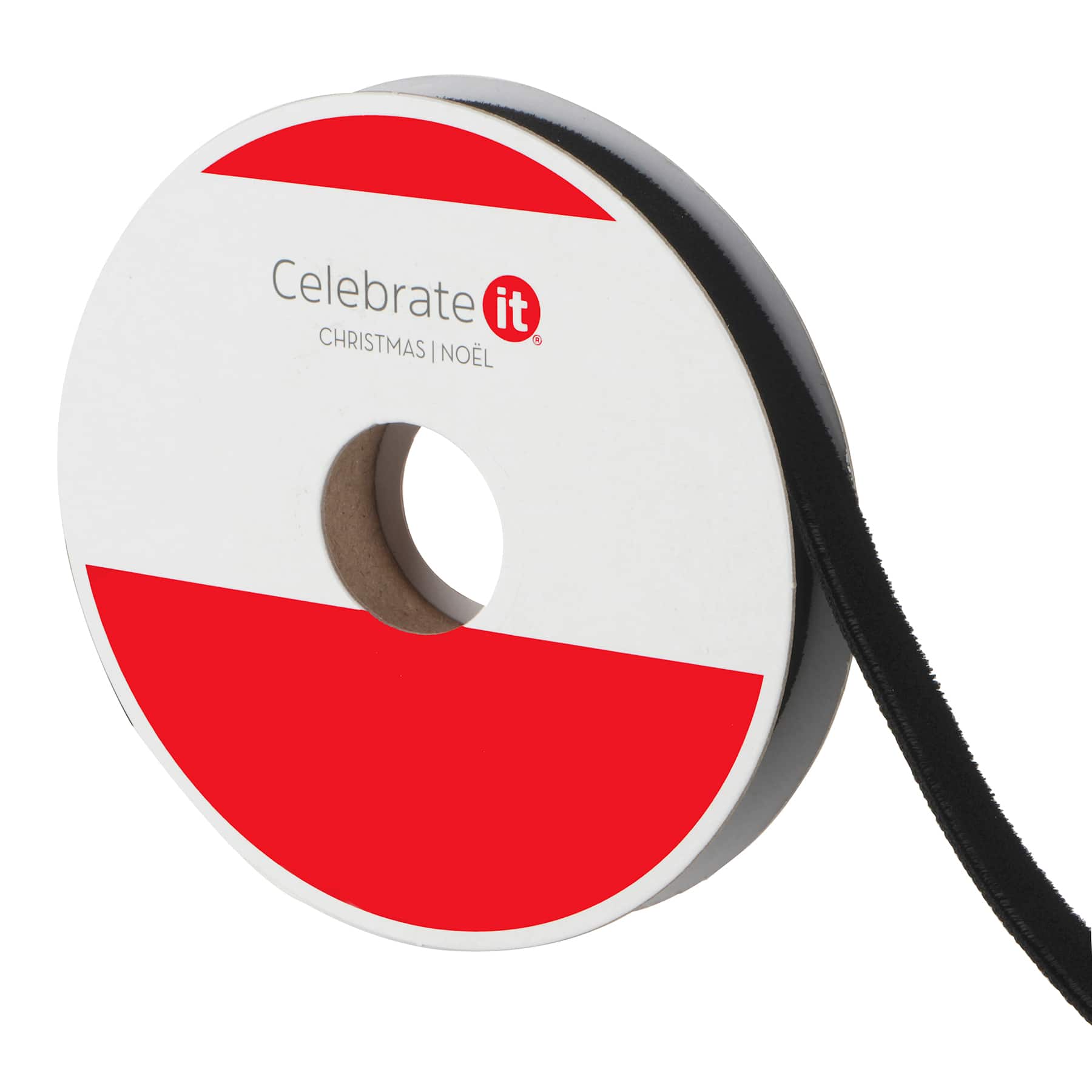 3/8&#x22; x 12ft. Velvet Ribbon by Celebrate It&#xAE; Christmas